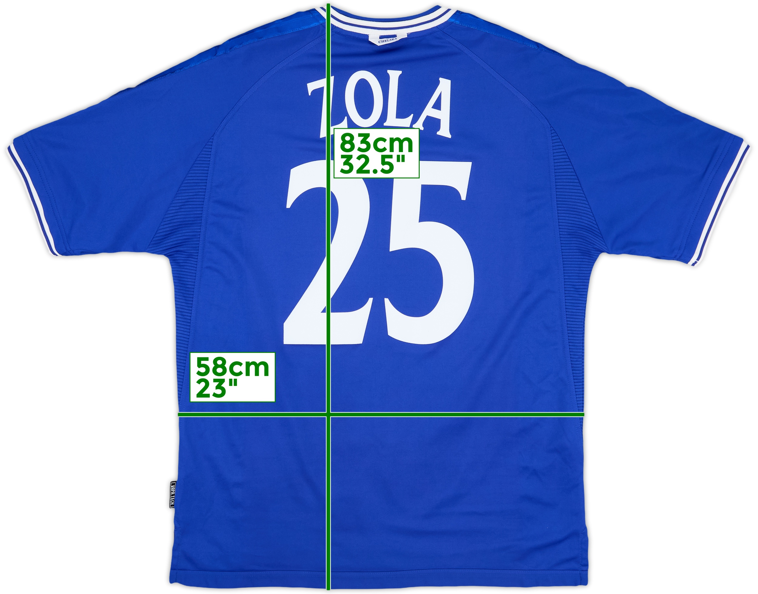 CHELSEA FC UMBRO シャツ ZOLA 25 1997/99 Zola #25 Chelsea | Size XL/XXL | Vintage football