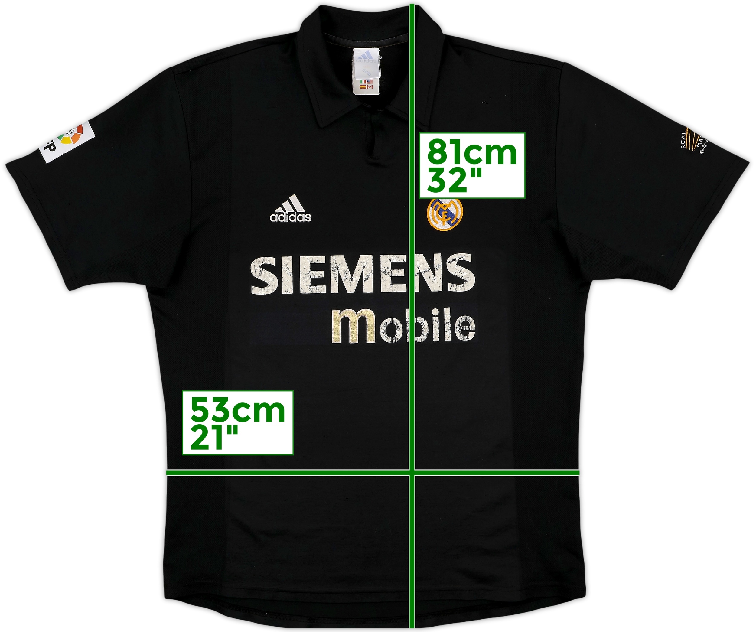 Real Madrid 記念Tシャツ 1902-2002 黒　グティ14番 Camiseta Hombre Escudo 1902 Negra Real Madrid - Official