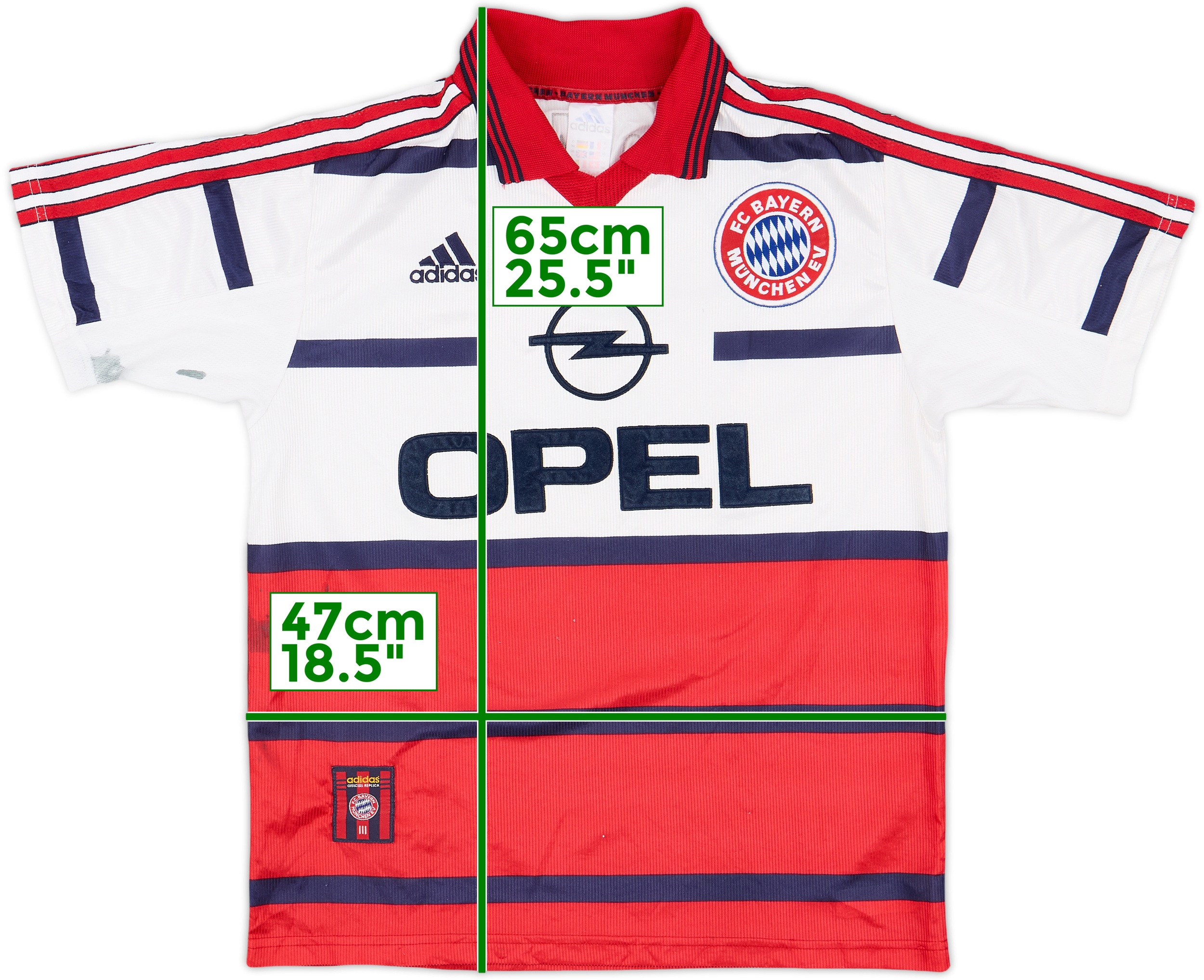 98/99 adidas × BAYERN Away Game Shirts 1998-00 Bayern Munich Away Shirt - 5/10 - (Y)