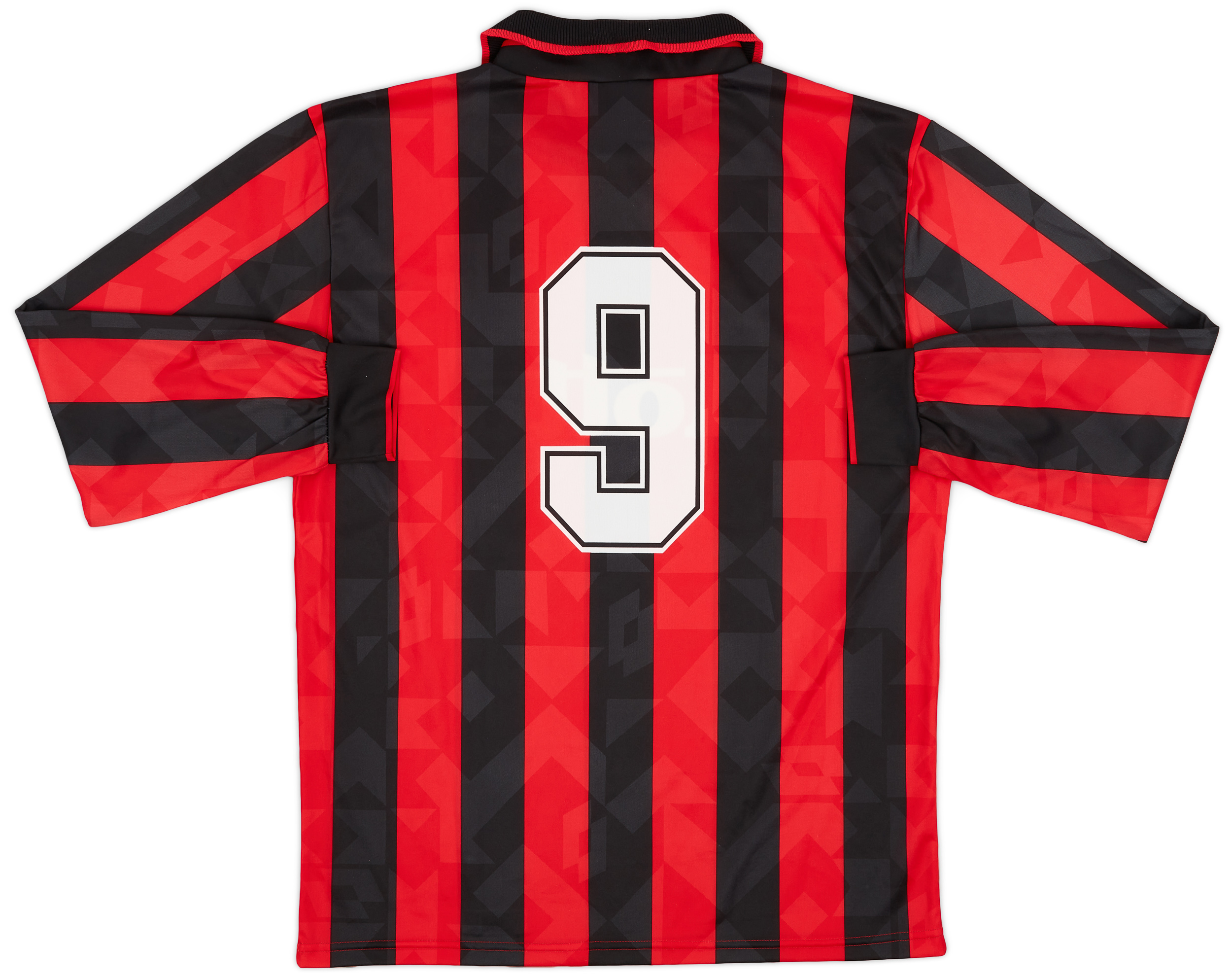 1993-94 AC Milan Home L/S Shirt #9 - 7/10 - (M)