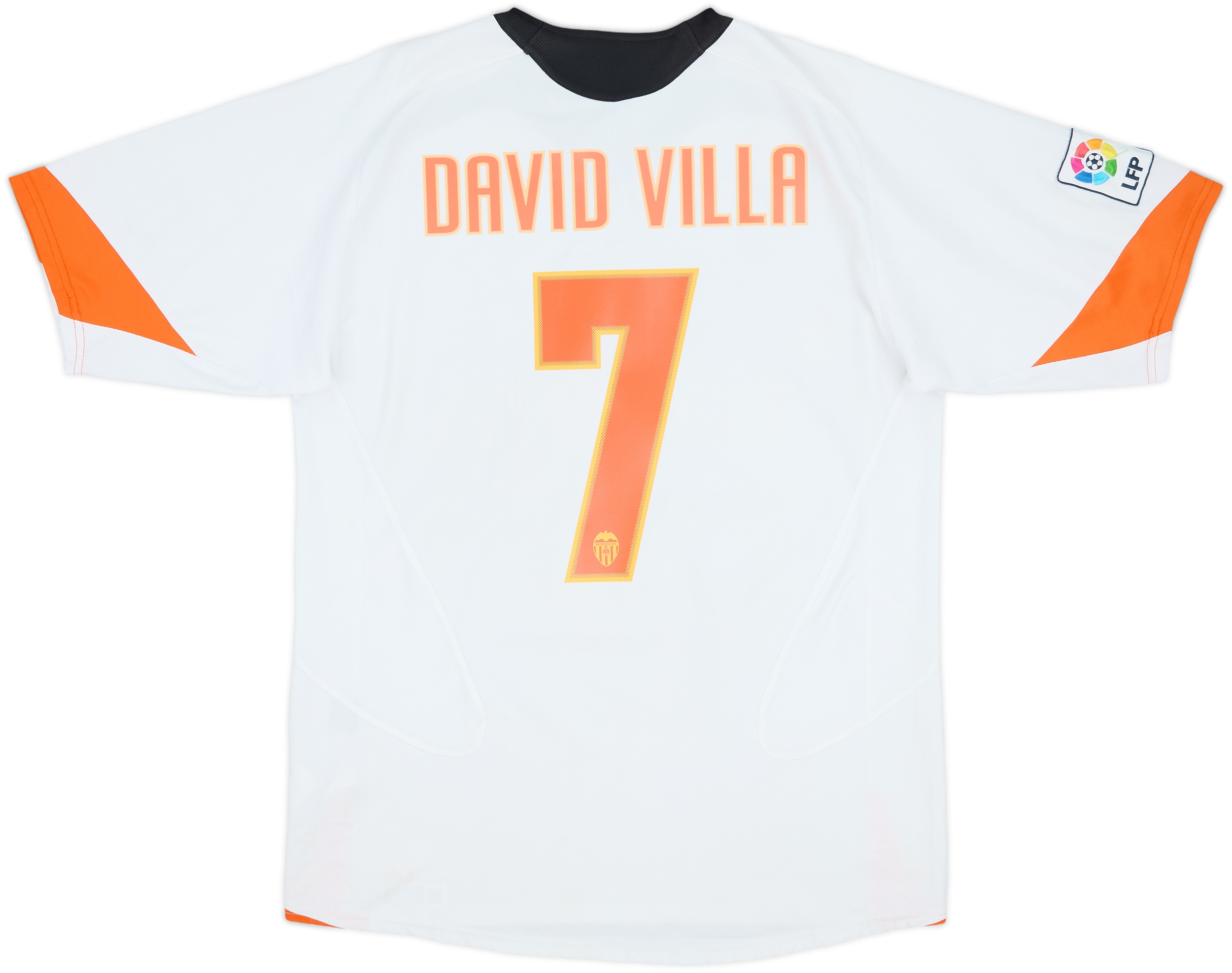 Valencia DAVID VILLA シャツ 7番 2005-06 Valencia Home Shirt David Villa #7 - 7/10 - (L)