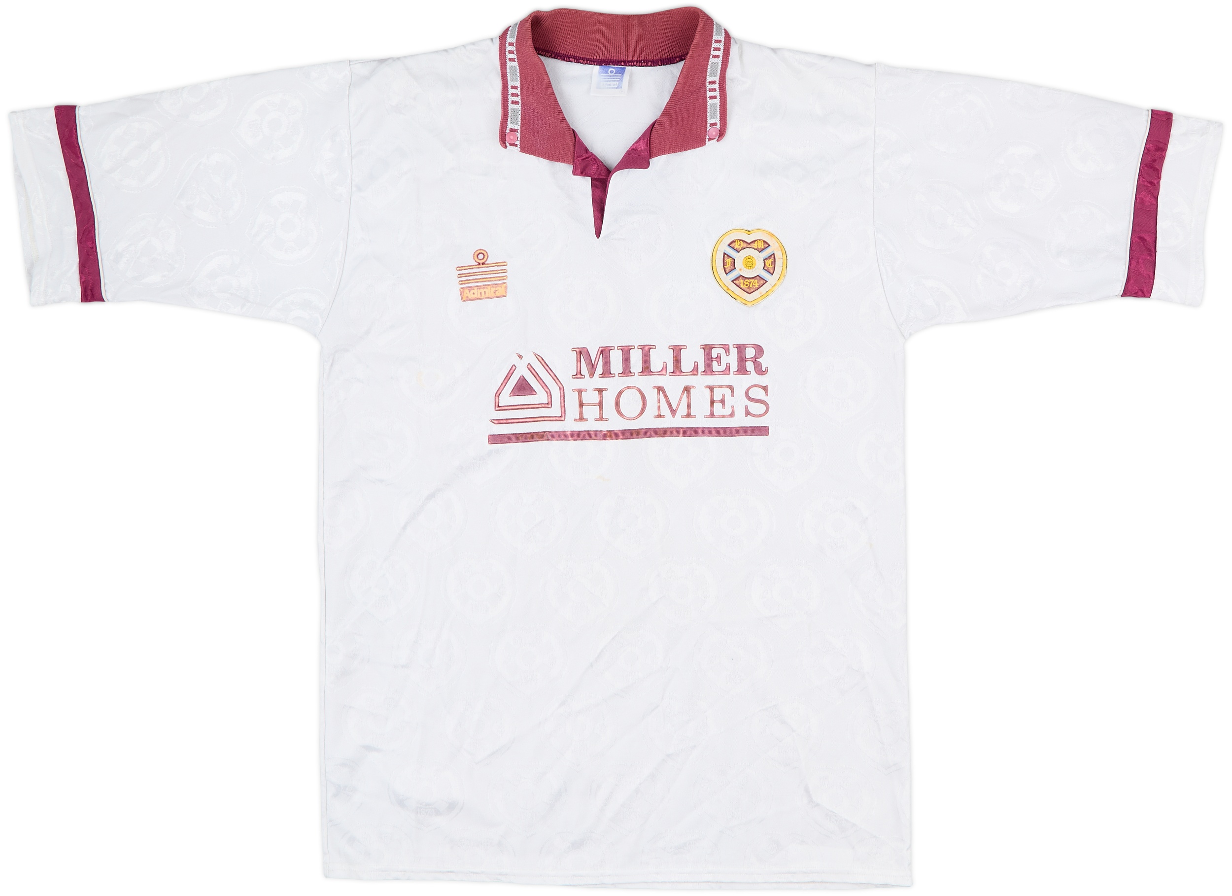 1991 92 Hearts Away Shirt 4 10 M 