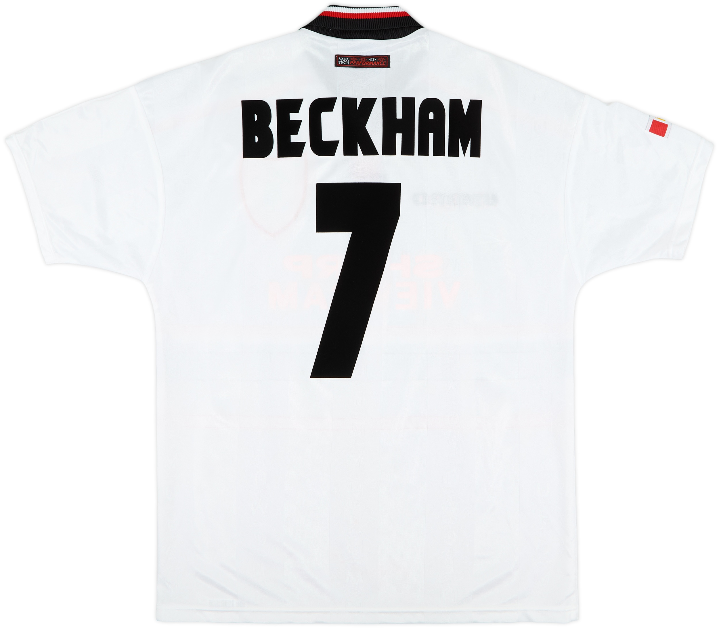 【正規品 97-99 England Away L/S Beckham #7】 1997-99 Manchester United Away Shirt Beckham #7 - 9/10 - (L)