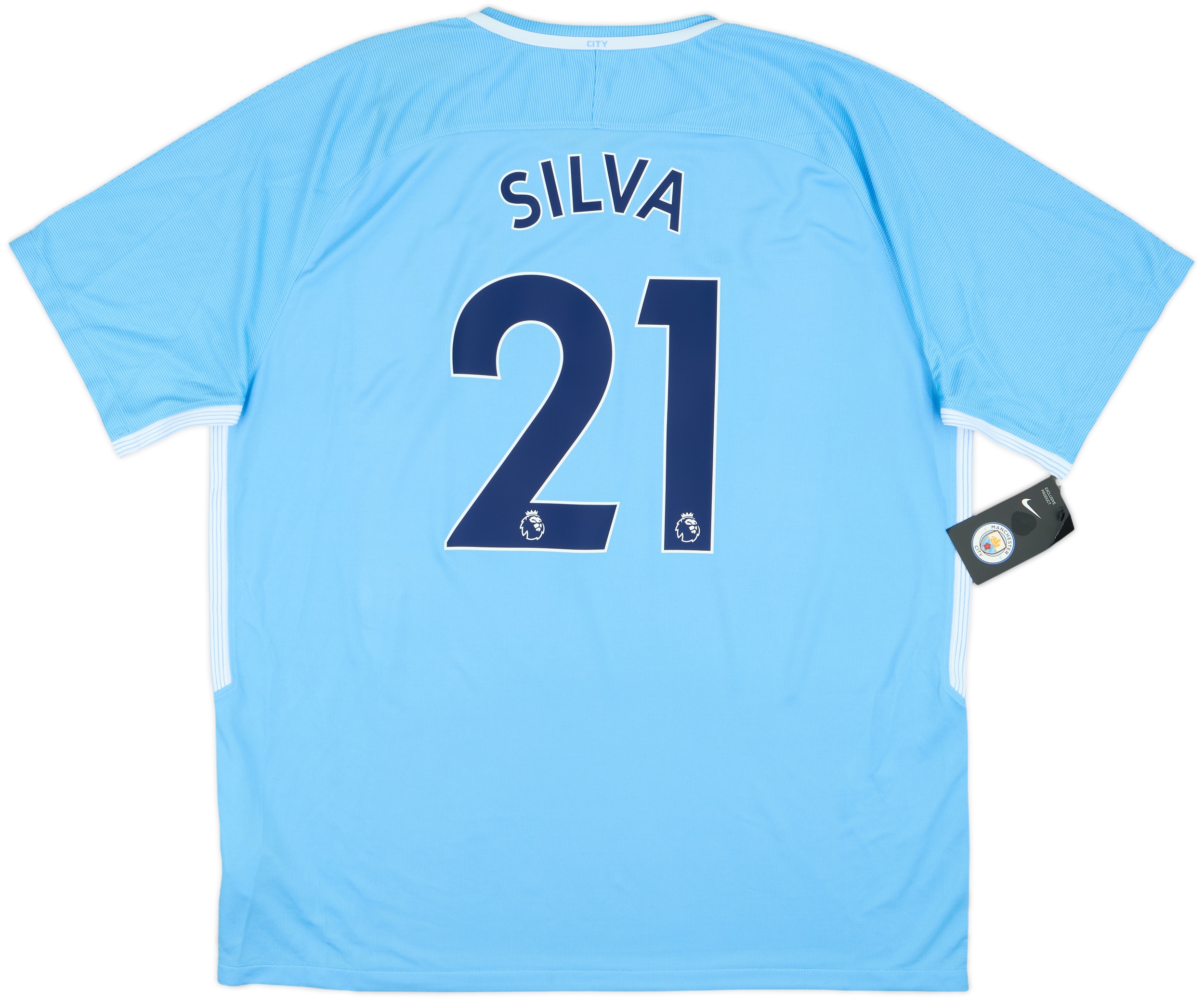 Maillot Manchester City Extérieur 2017/18 David Silva #21 - Taille M - État Excellent