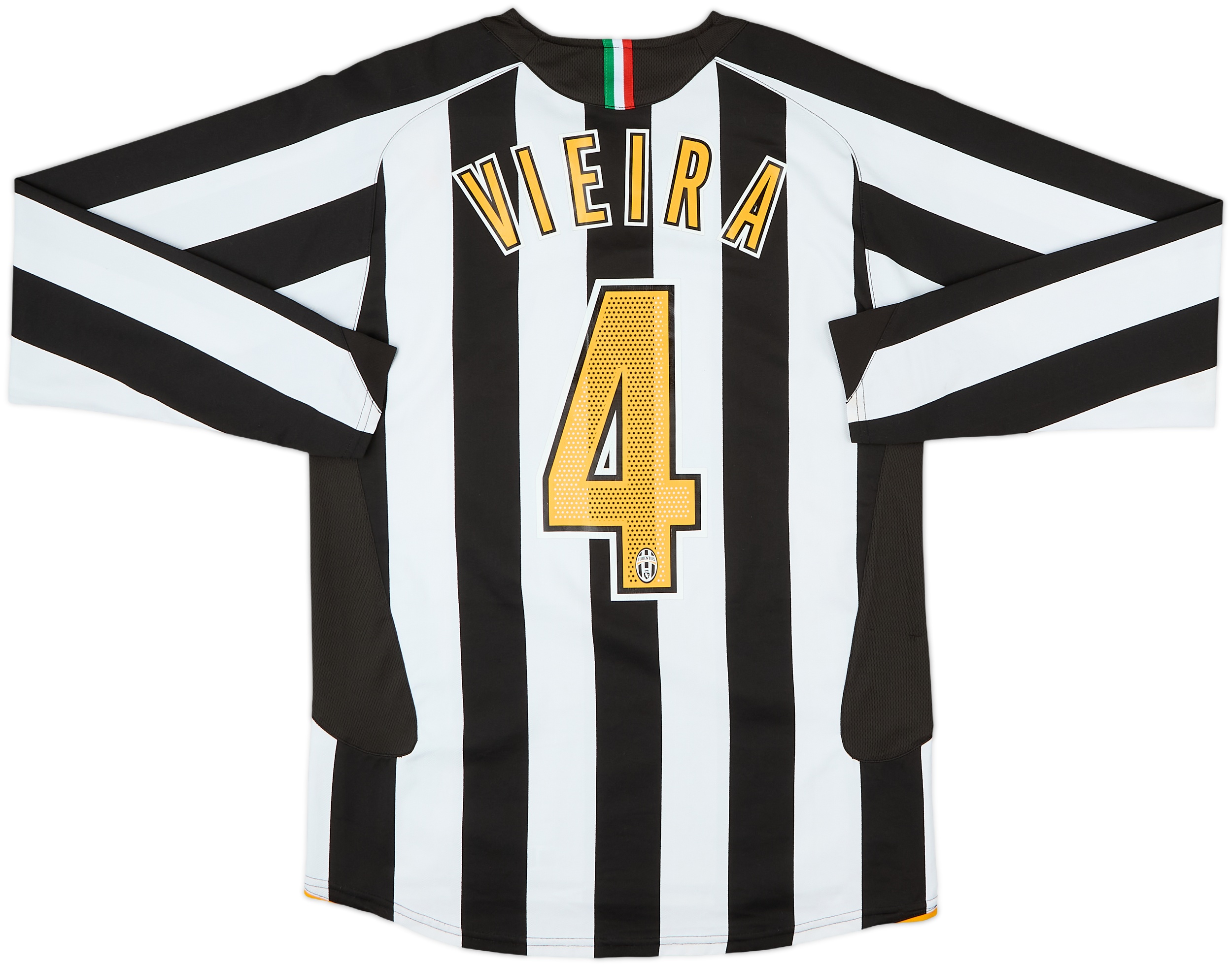 2005-06 Juventus Home L/S Shirt Vieira #4 6/10 (S)
