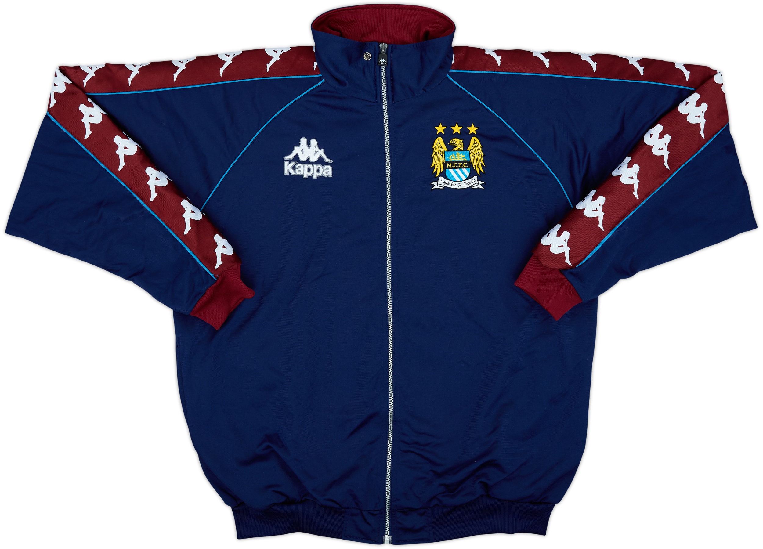 ウェア 97-99season manchester city nylon jacket 1997-99 Manchester City Kappa Track Jacket - 9/10 - (XL)