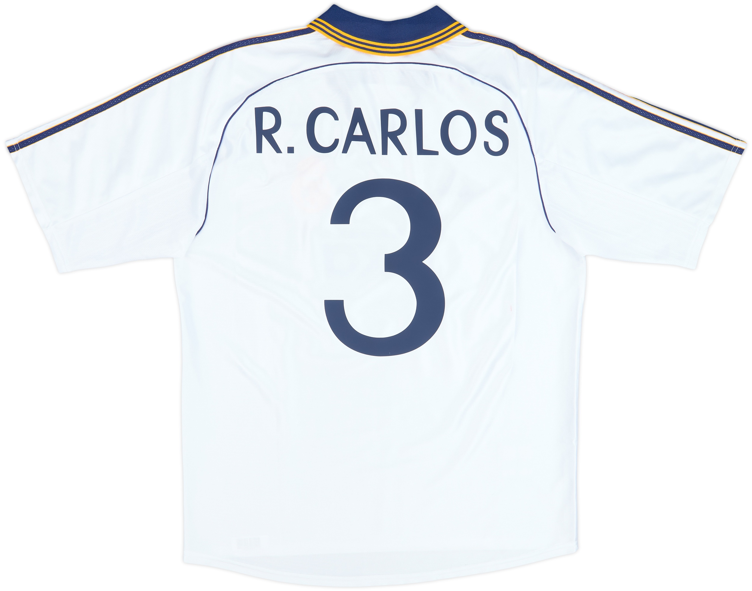 1998-00 Real Madrid Home Shirt R.Carlos #3 - 8/10 - (L)