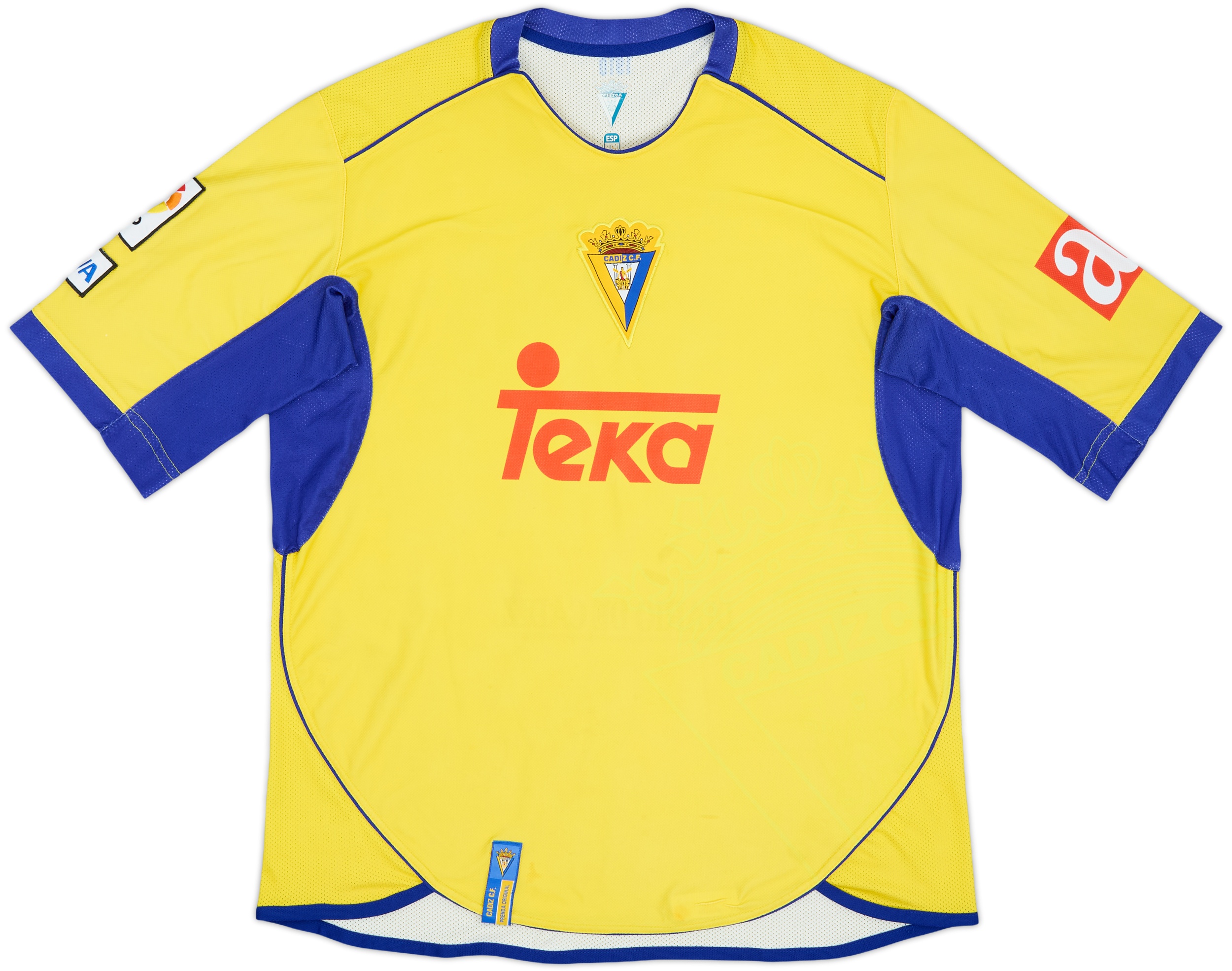 KELME カディスCF Cádiz CF サッカー ユニフォーム 黄色 2007-08 Cadiz Home Shirt - 7/10 - (L)
