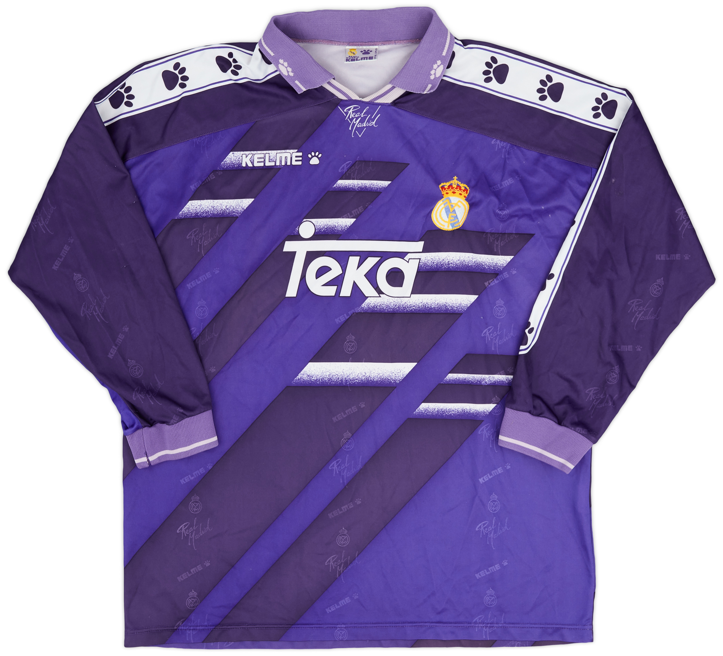 1994-96 Real Madrid Away L/S Shirt - 4/10 - (XL)