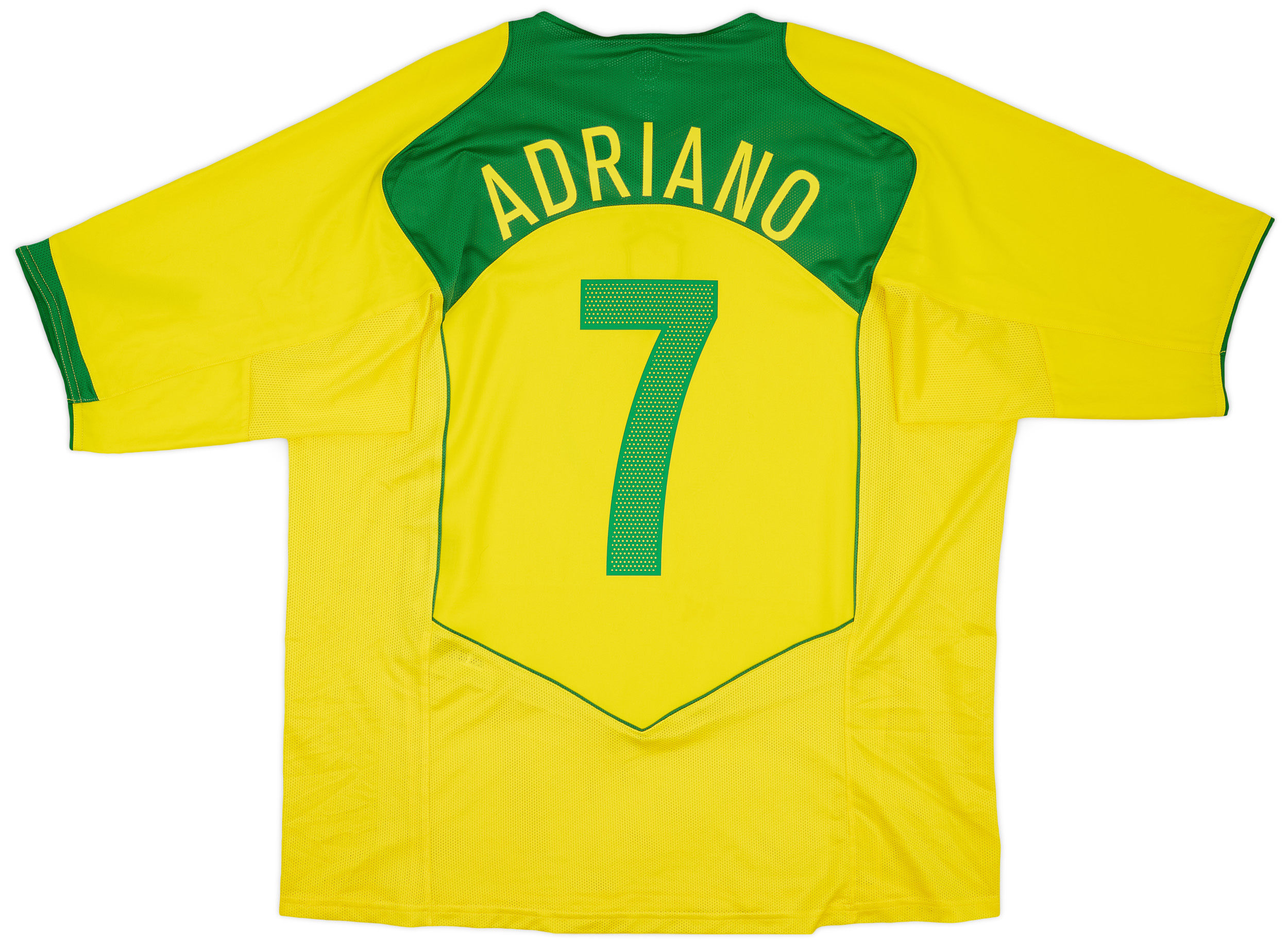 2004-06 Brazil Home Shirt Adriano #7 - 9/10 - (XXL)