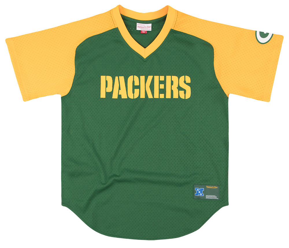 Mitchell & Ness Men's NFL Front Stripe Full Zip Sweater Green Bay Packers