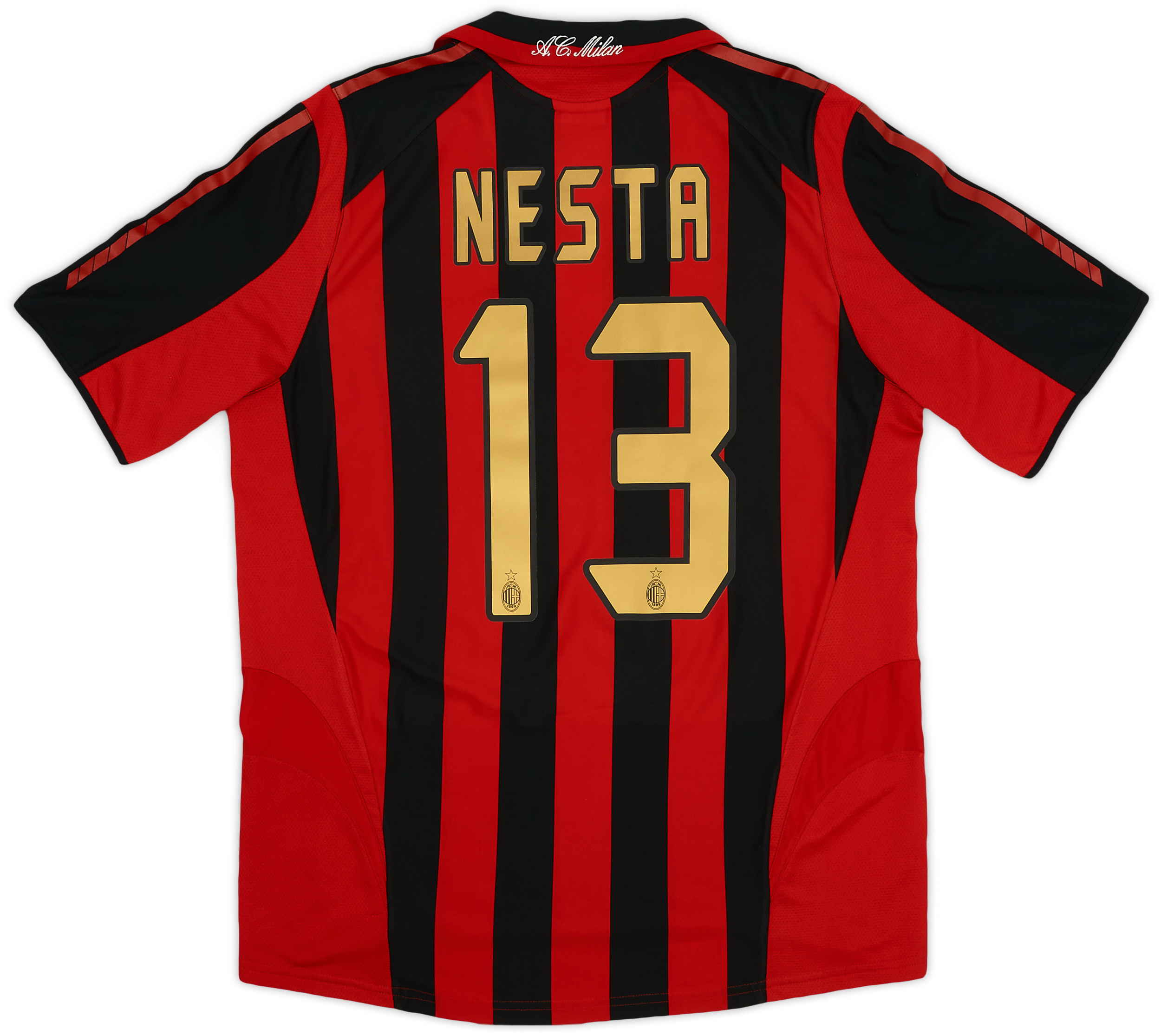 90s AC Milan NESTA soccerユニフォームゲームシャツ S