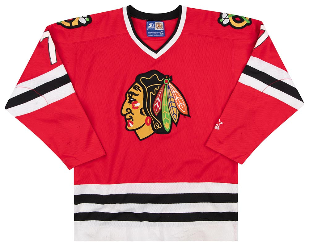 1999-00 Chicago Blackhawks Cotte #7 Starter Jersey (Away) M