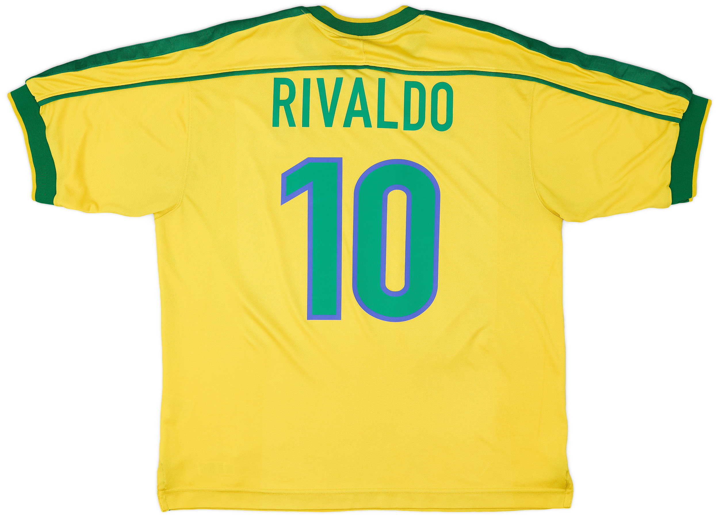 1998-00 Brazil Home Shirt Rivaldo #10 - 8/10 - (XL)