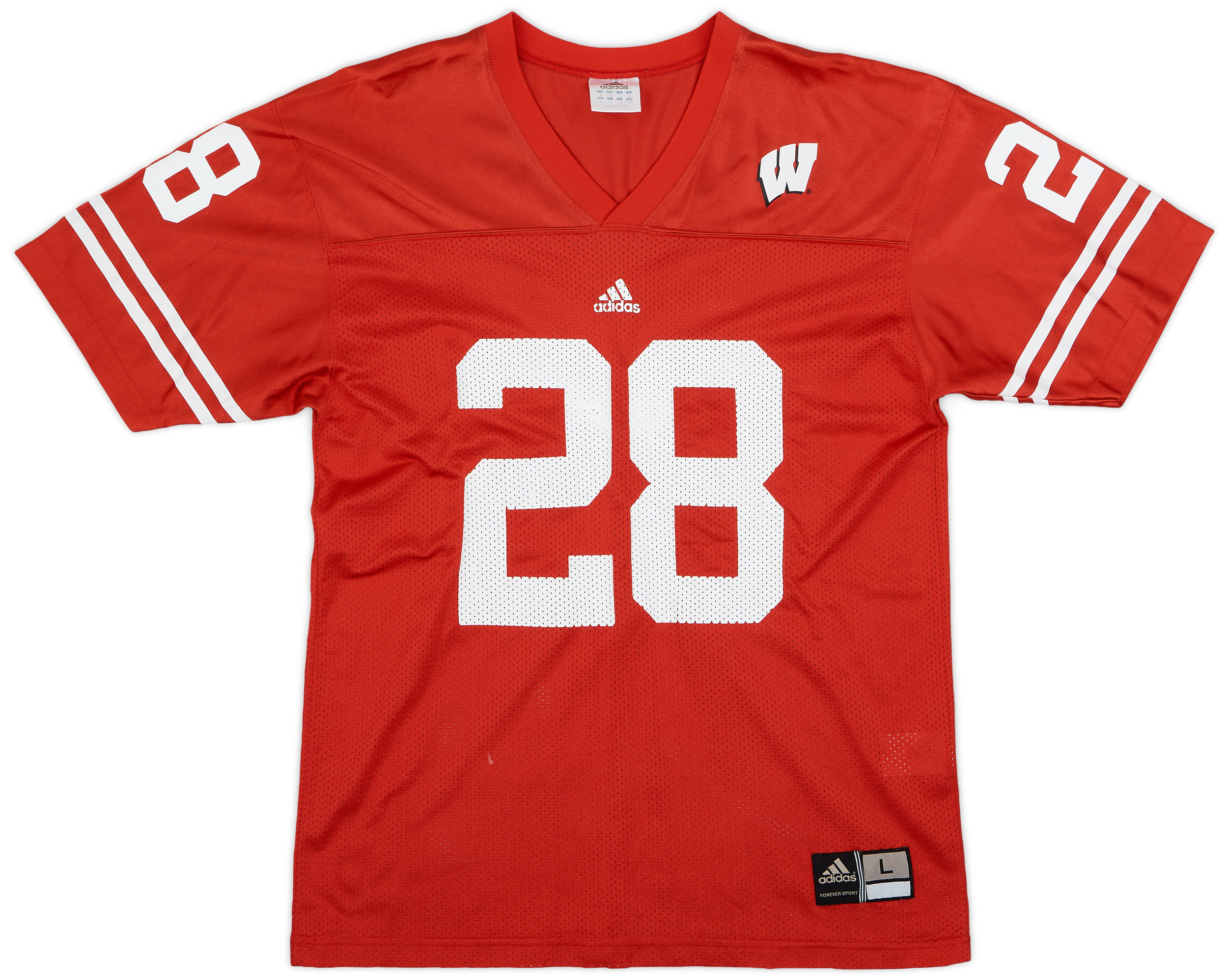 2001-04 Wisconsin Badgers Davis #28 adidas Home Jersey - 7/10 - (L)