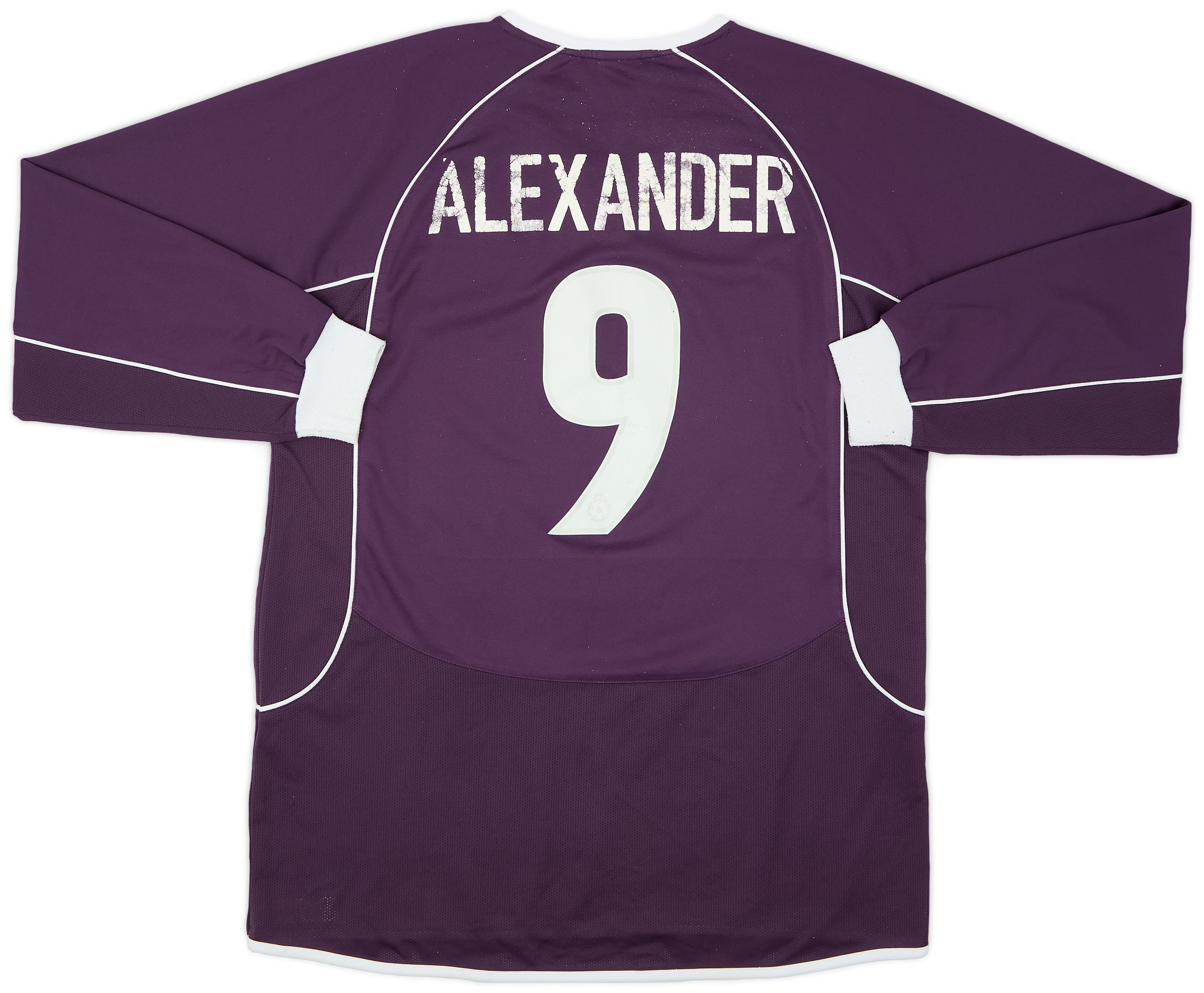 2004-05 Harchester United Home L/S Shirt Alexander #9 - 7/10 - (XL)