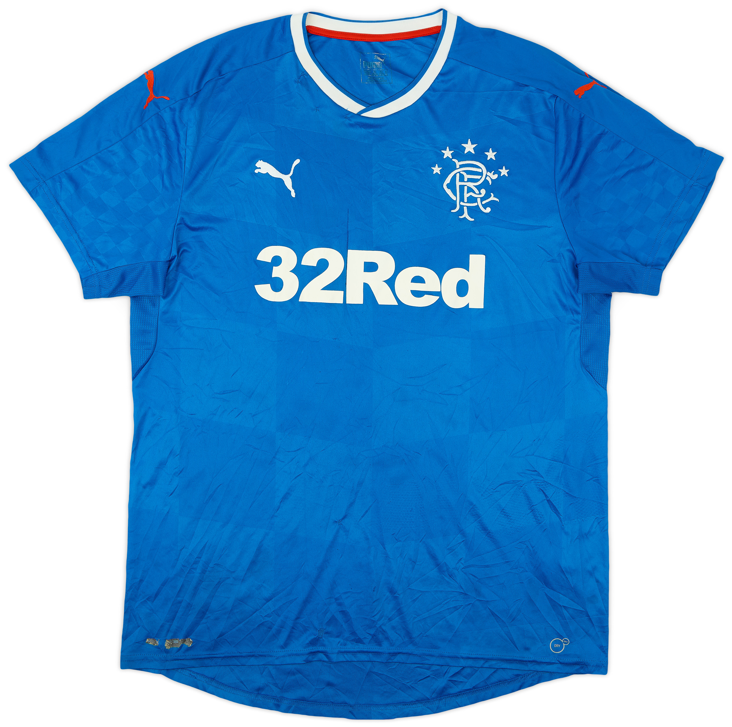 Blank Rangers Top 2016-18 Rangers Home Shirt - 6/10 - (XL)