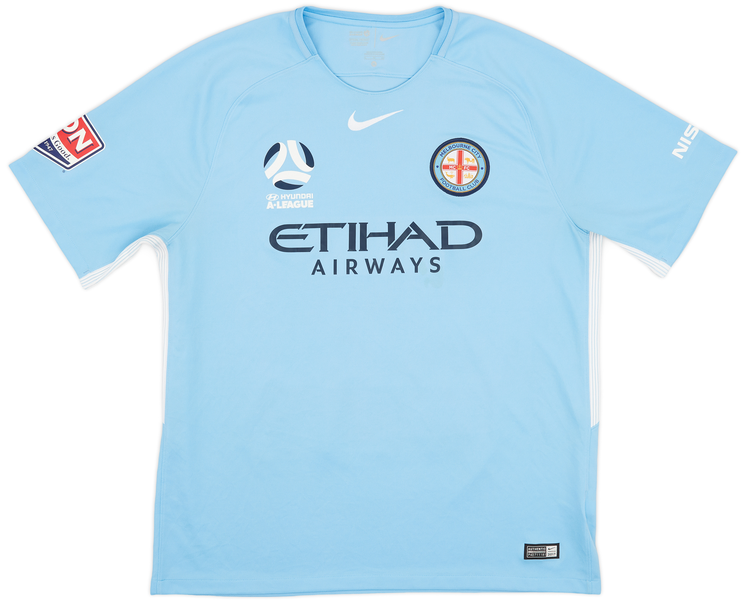 2017-18 Melbourne City Home Shirt - 9/10 - (XL)