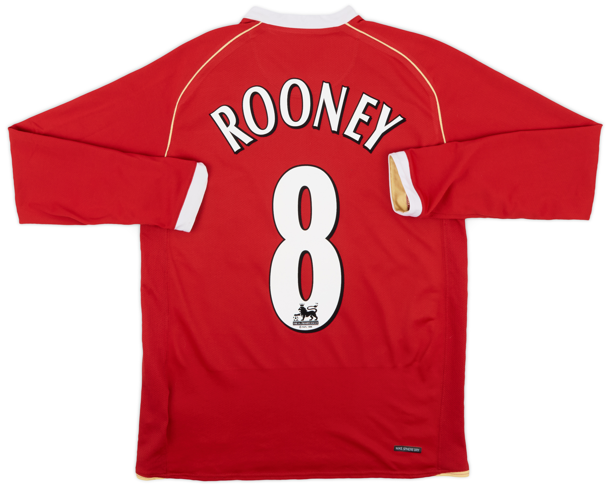 【Nike 正規品】マンチェスターユナイテッド 2006 ROONEY 8 M 2006-07 Manchester United Home L/S Shirt Rooney #8 - 8/10 - (S)