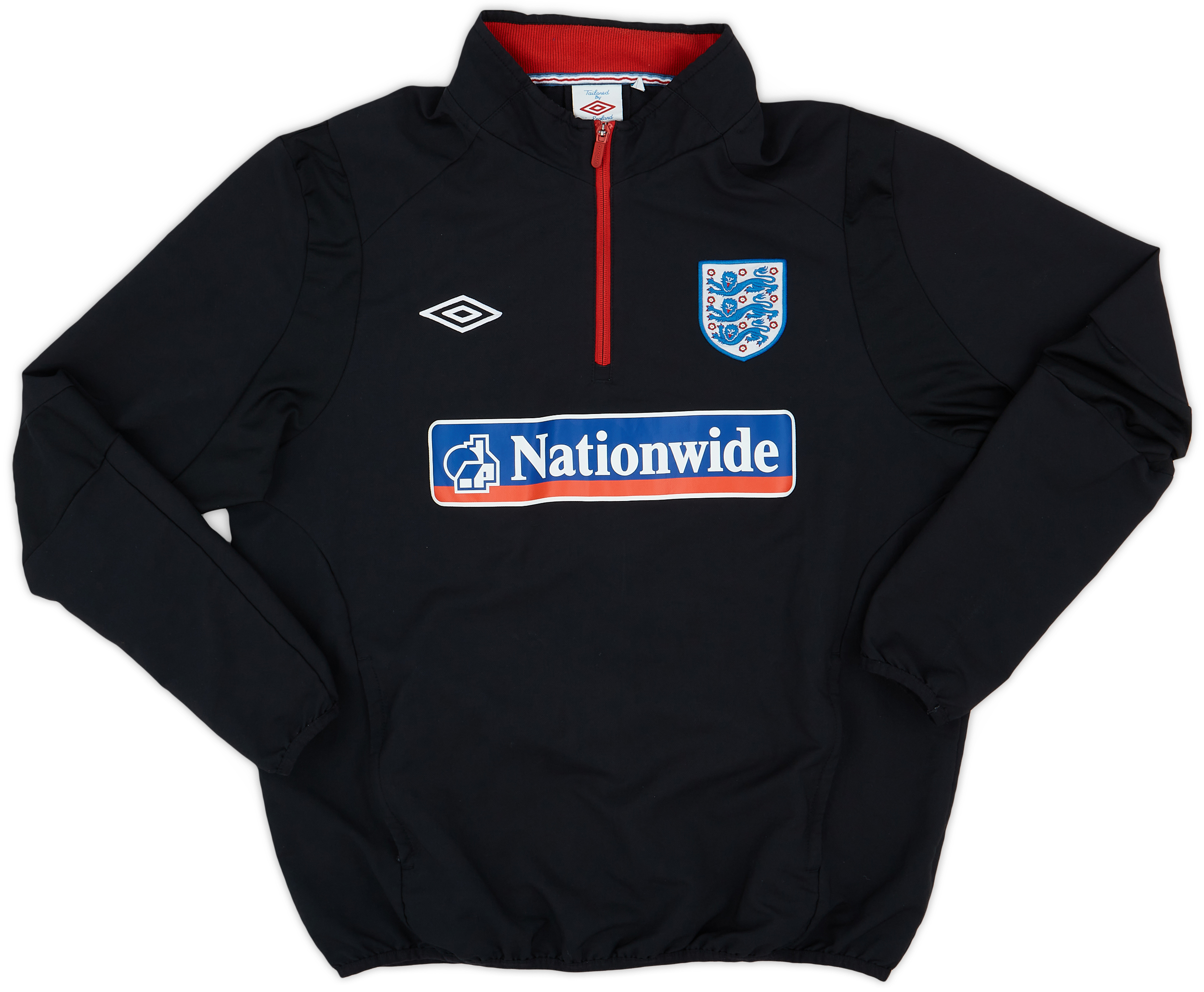 2010-11 England Umbro 1/4 Zip Drill Top - 8/10 - (XL)