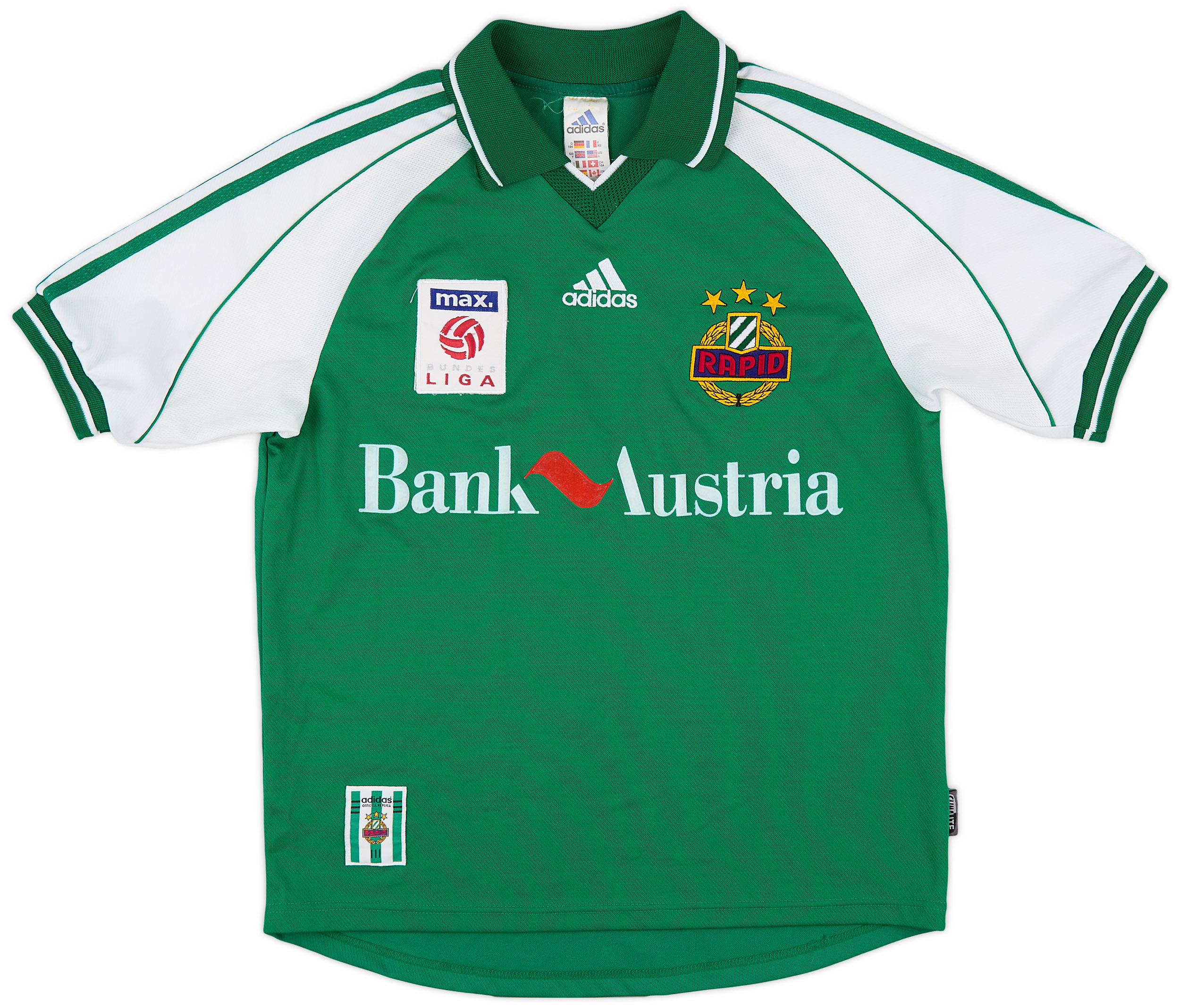 Maillot Rapid Wien Vintage 80s – Adidas, Vert, N°8, Taille M