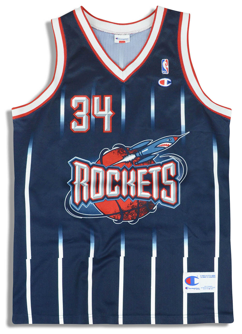1995-01 Houston Rockets Olajuwon #34 Champion Jersey (Away) L