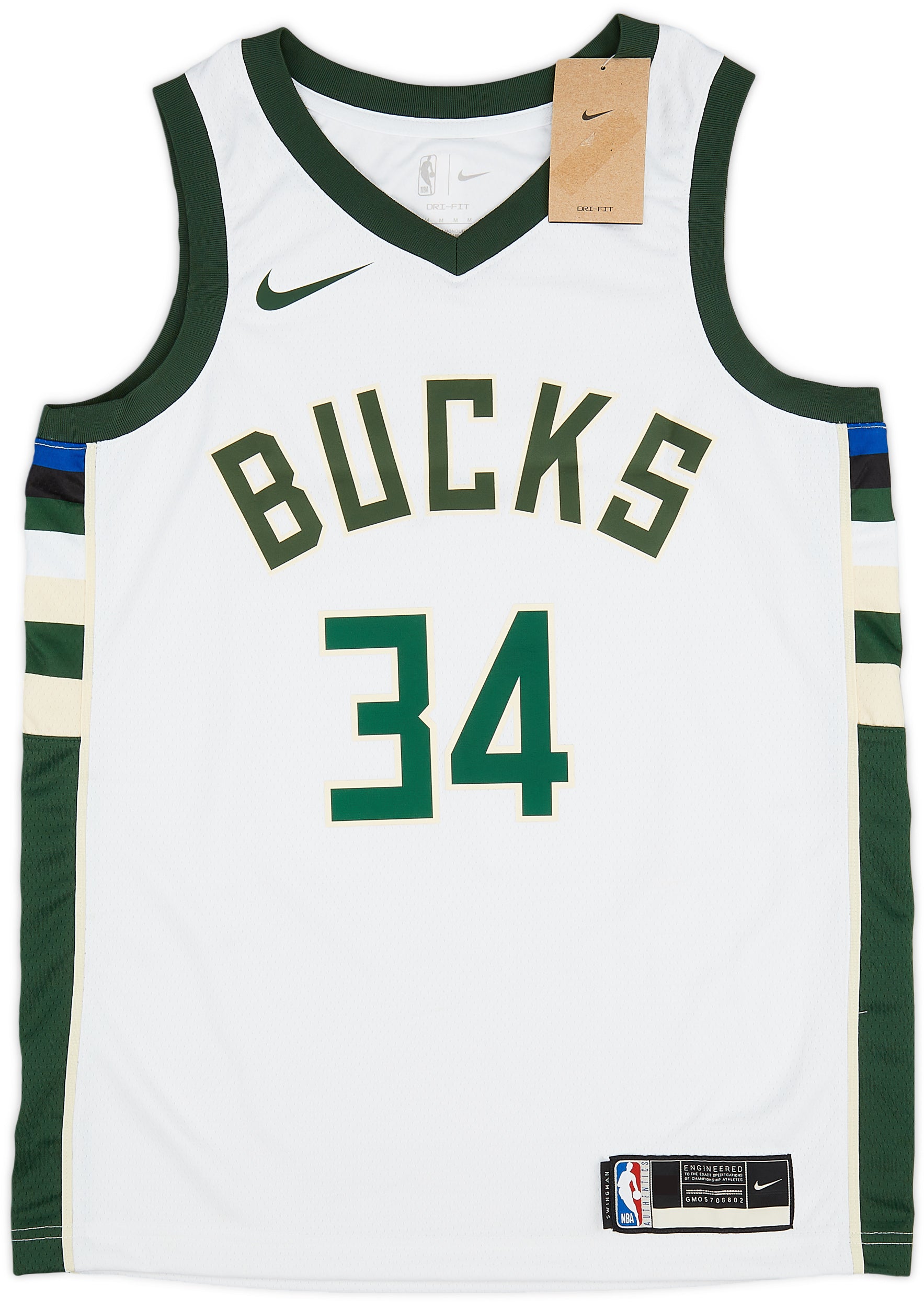 201723 Milwaukee Bucks Antetokounmpo 34 Nike Swingman Jersey (Home) M