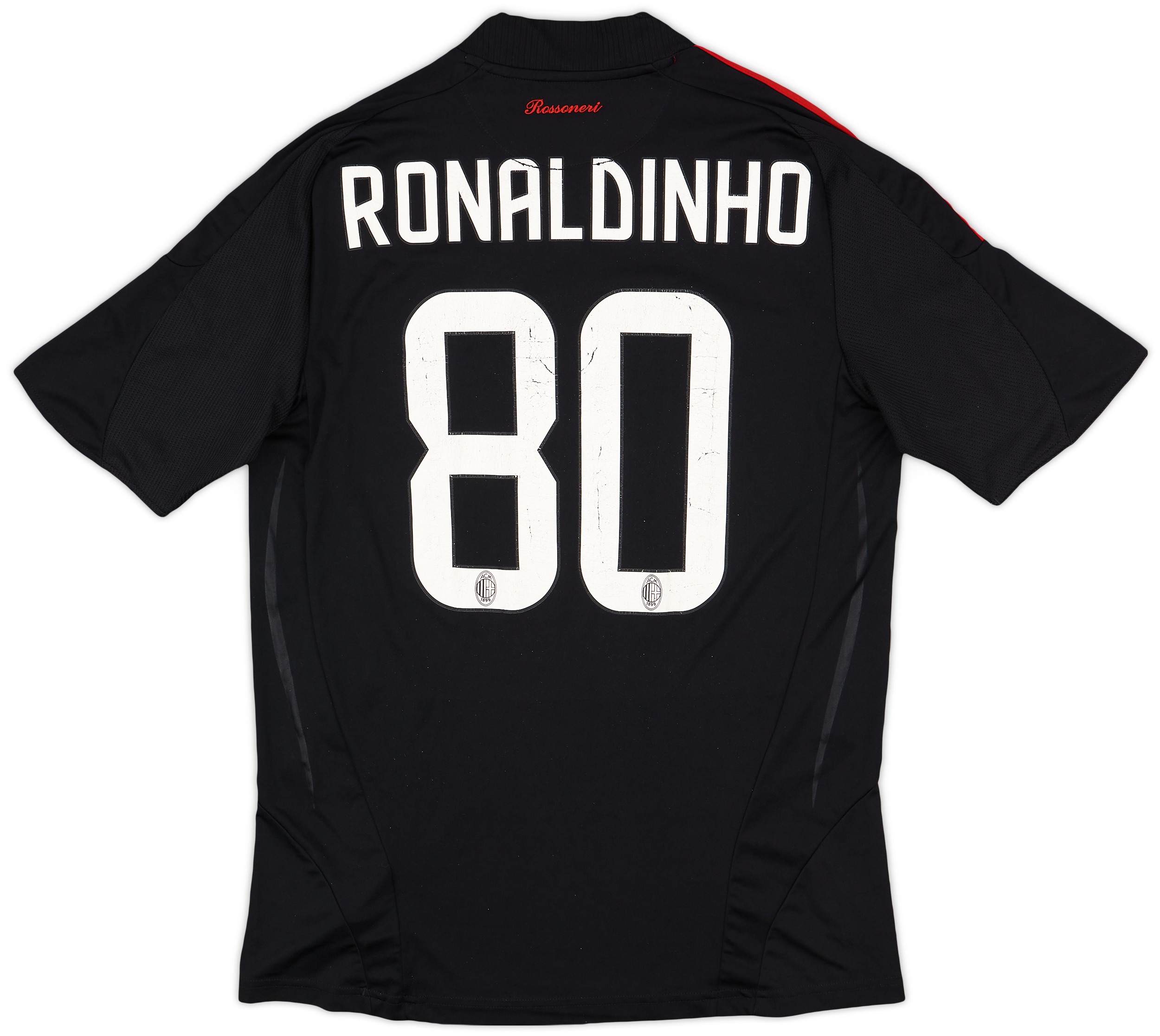 2009-10 AC Milan Third Shirt Ronaldinho #80 - 4/10 - (M)