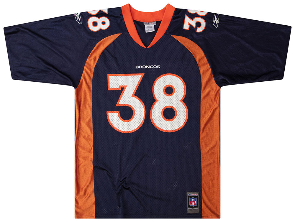 2001 Denver Broncos Anderson #38 Reebok Jersey (Home) L