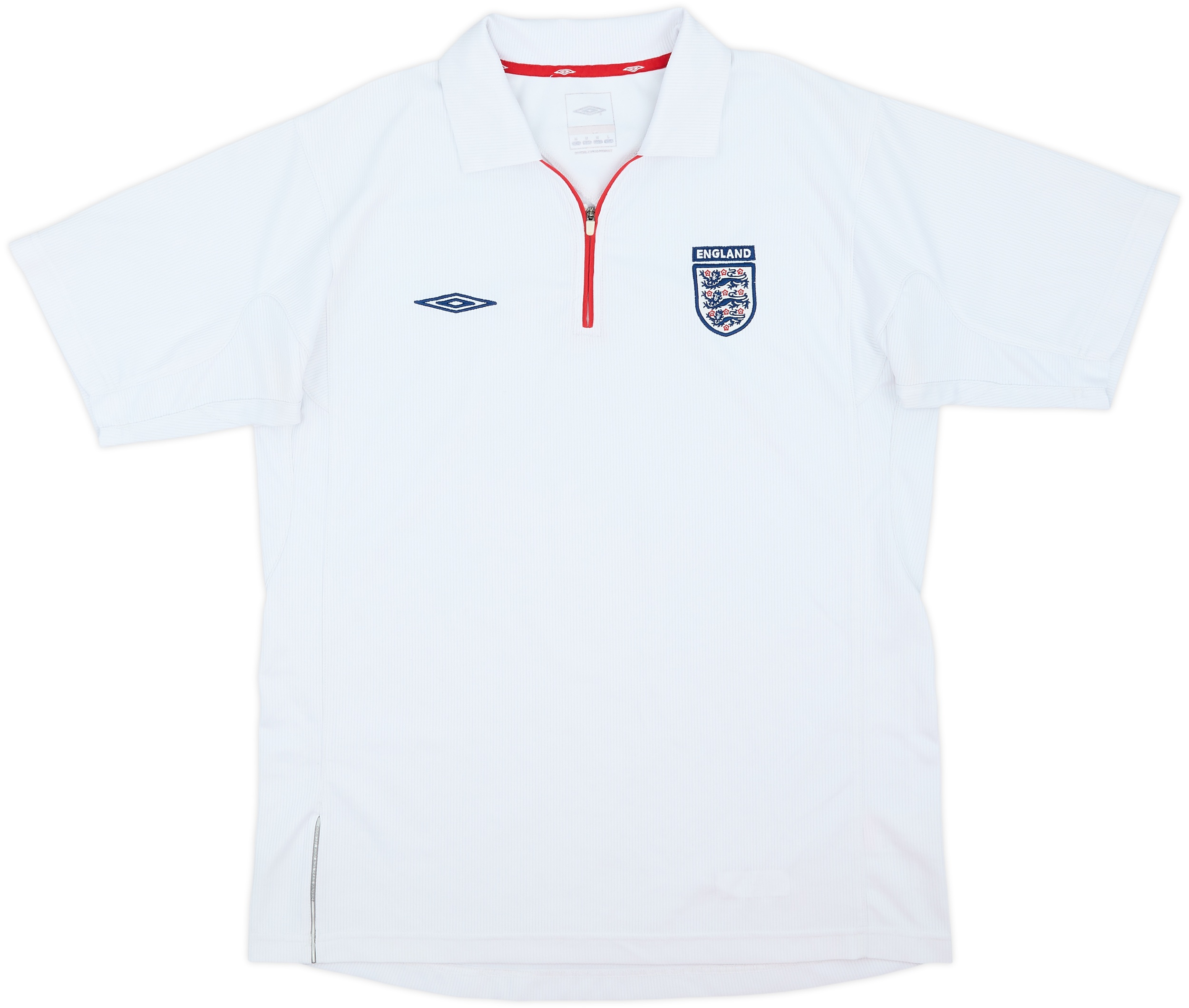 ウェア 00s UMBRO ENGLAND Polo Shirt Descente UK 2004-06 England Umbro 1/4 Zip Polo Shirt - 6/10 - (M)