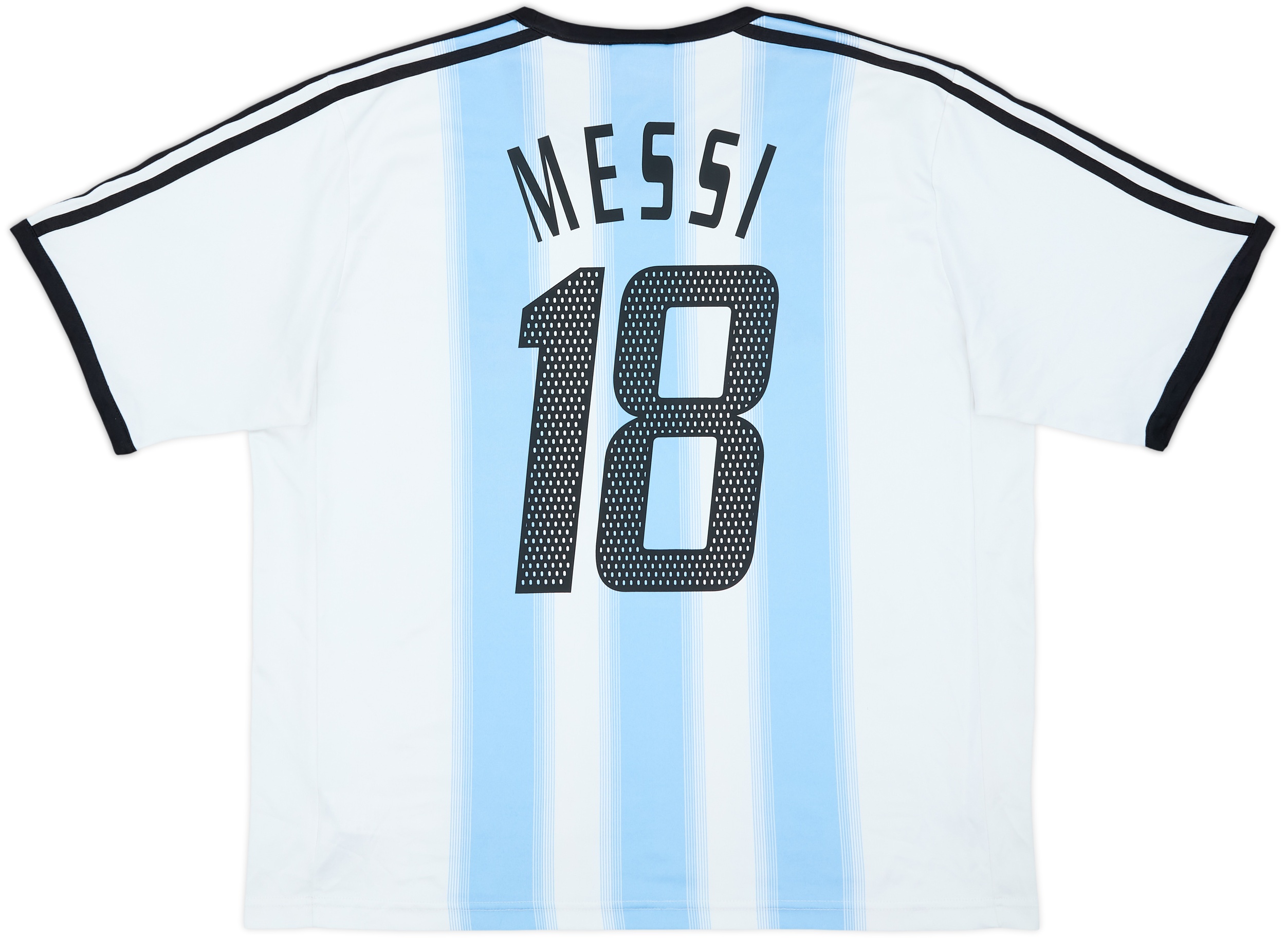 2004-05 Argentina Basic Home Shirt Messi #18 - 6/10 - (XL/XXL)
