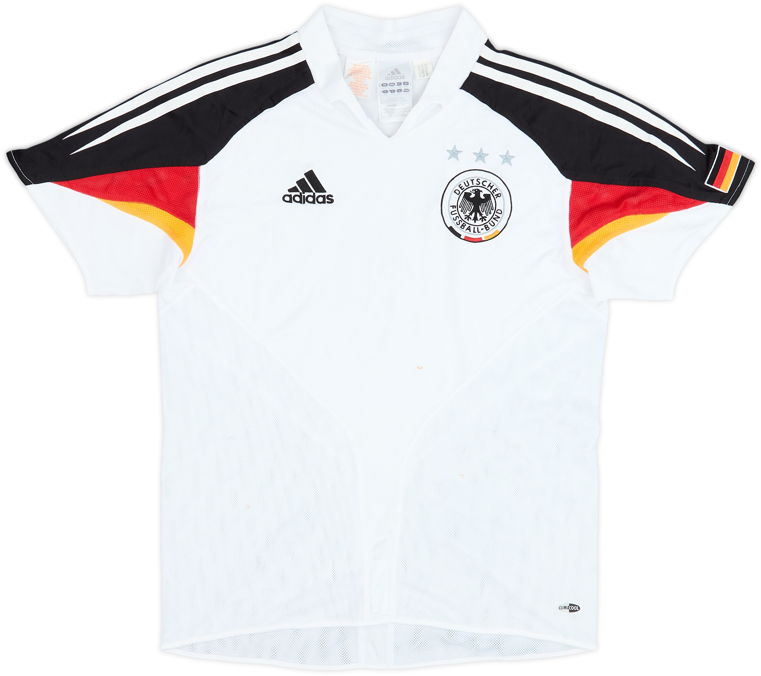adidas製　2002-2004年　ドイツ代表　ホームシャツ　刺繍 2004-05 Germany Home Shirt - 5/10 - (L.Boys)
