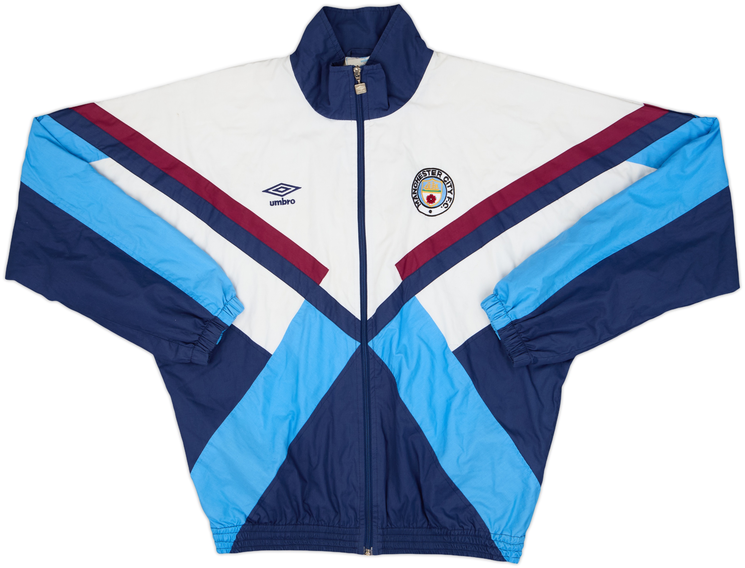 1989-91 Manchester City Umbro Track Jacket - 8/10 - (L)