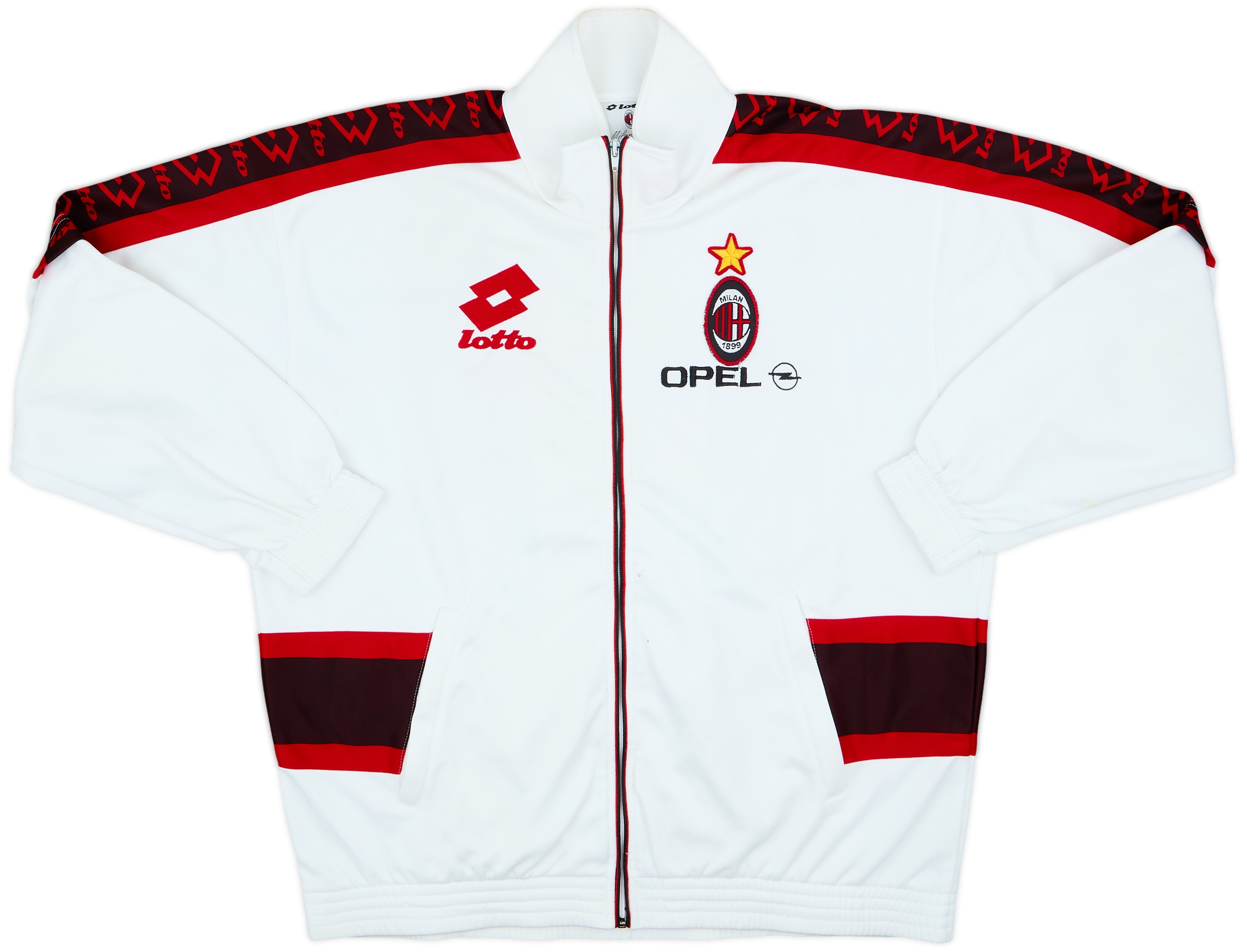 lotto 95-96ACミラン 長袖 M 1995-96 AC Milan Lotto Track Jacket - 7/10 - (XL)