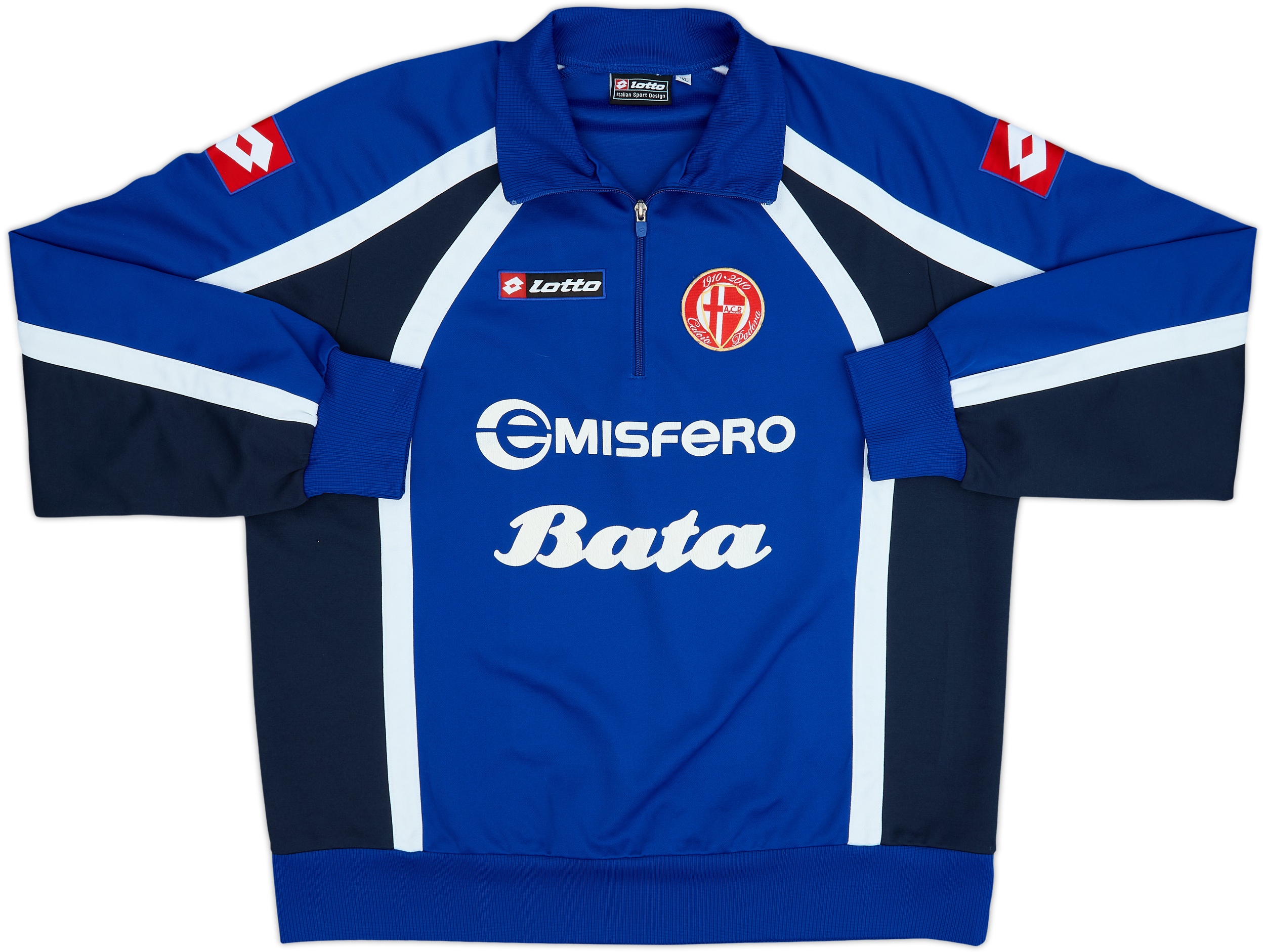 Lotto パルマA.C. 長袖ユニ XL 2009-10 Padova Lotto 1/4 Zip Drill Top - 7/10 - (XXL)