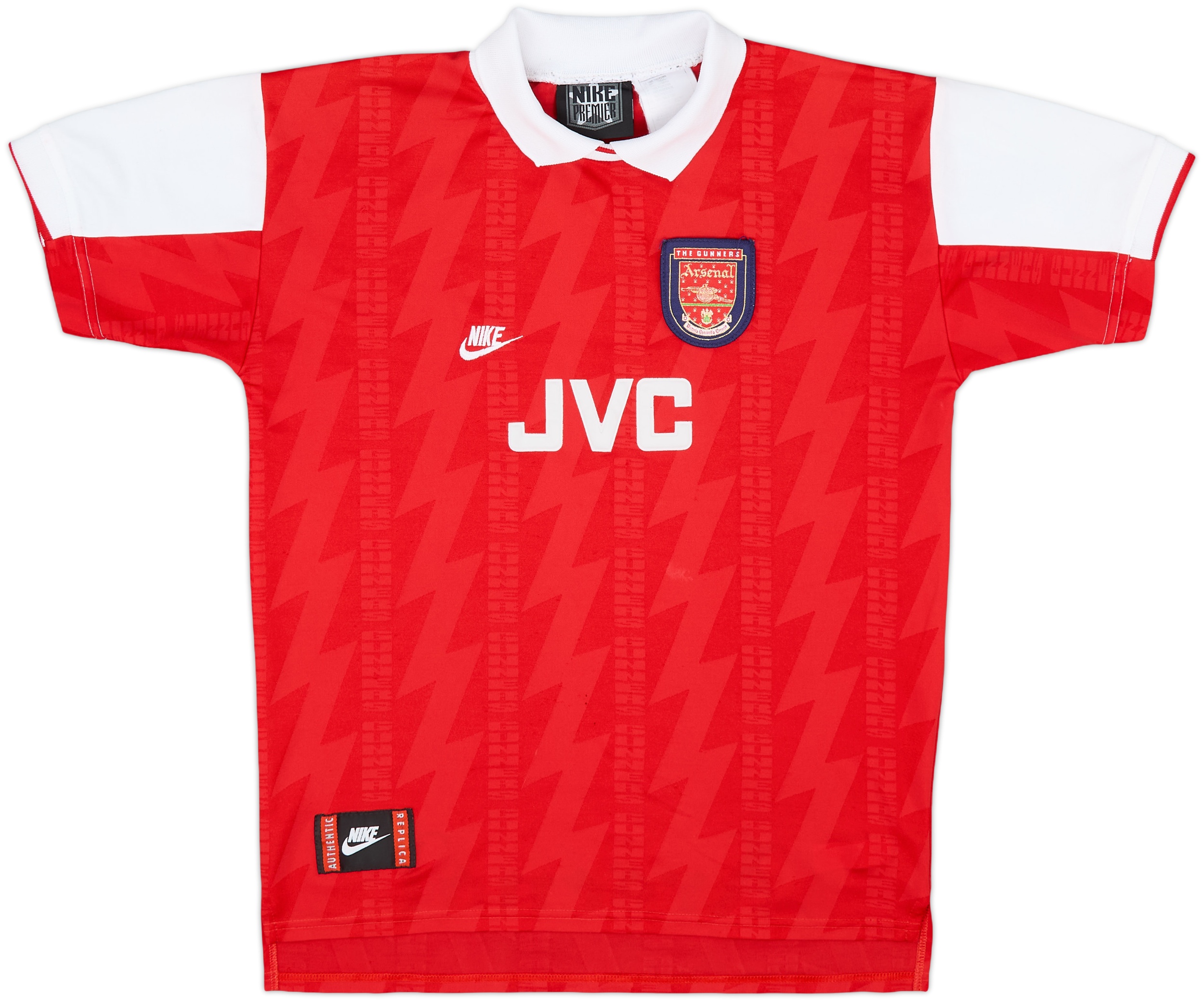 アーセナル Arsenal 94-96 ユニフォーム NIKE サッカー JVC 1994-96 Arsenal Home Shirt - 9/10 - (XL.Boys)