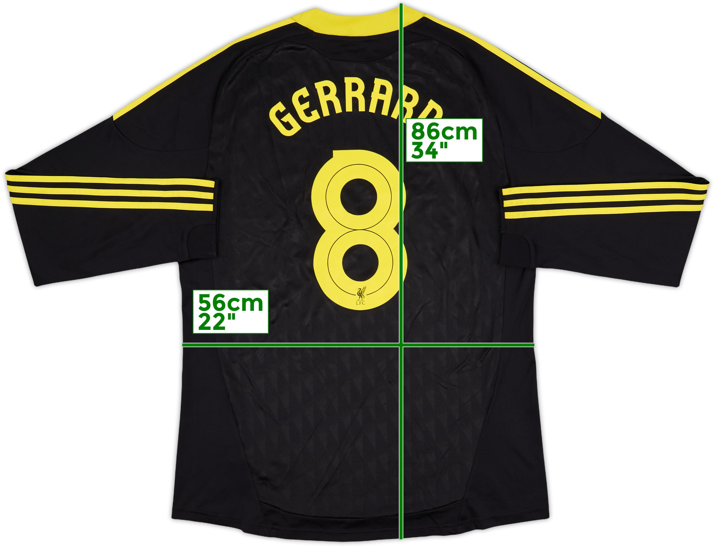2010-11 Liverpool Third L/S Shirt Gerrard #8 - 7/10 - (XL)