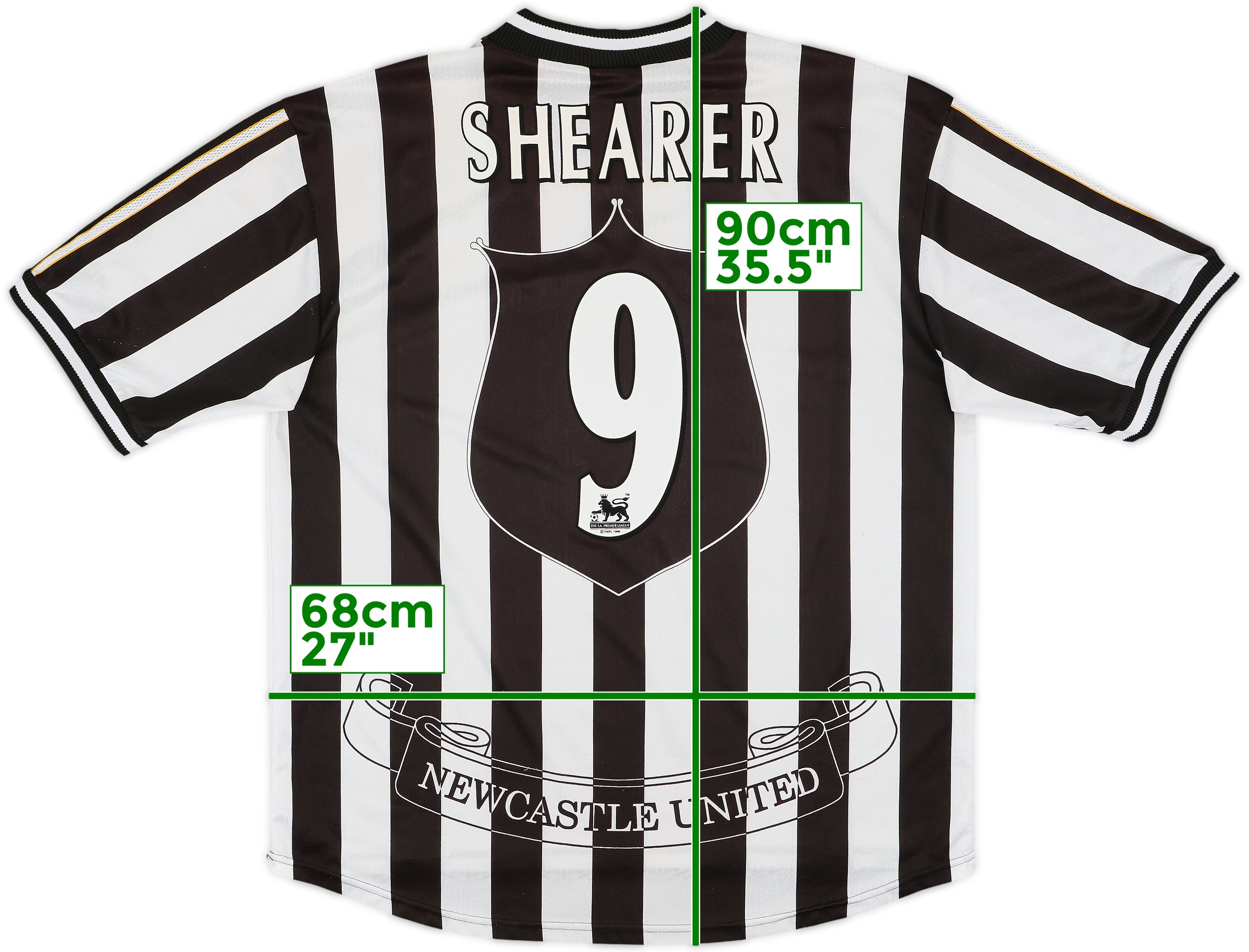 1997-99 Newcastle Home Shirt Shearer #9 - 8/10 - (XXL)
