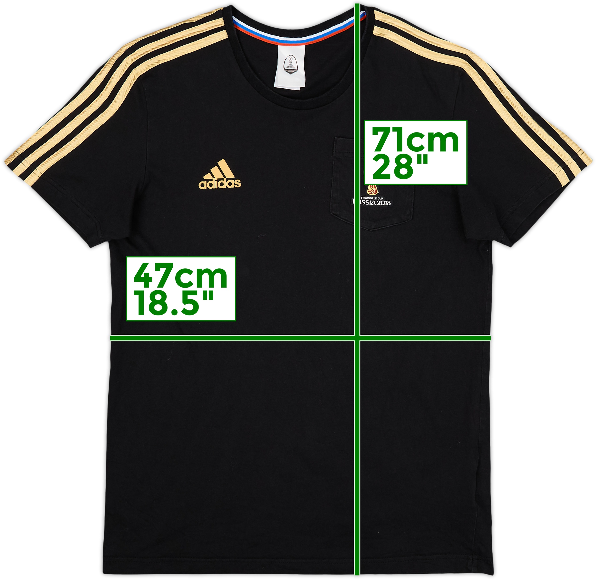 ADIDAS★OE FIFA WORLD CUP 2018 カラーTee 2018 Fifa World Cup Russia 2018 adidas Cotton Tee - 9/10 - (M)