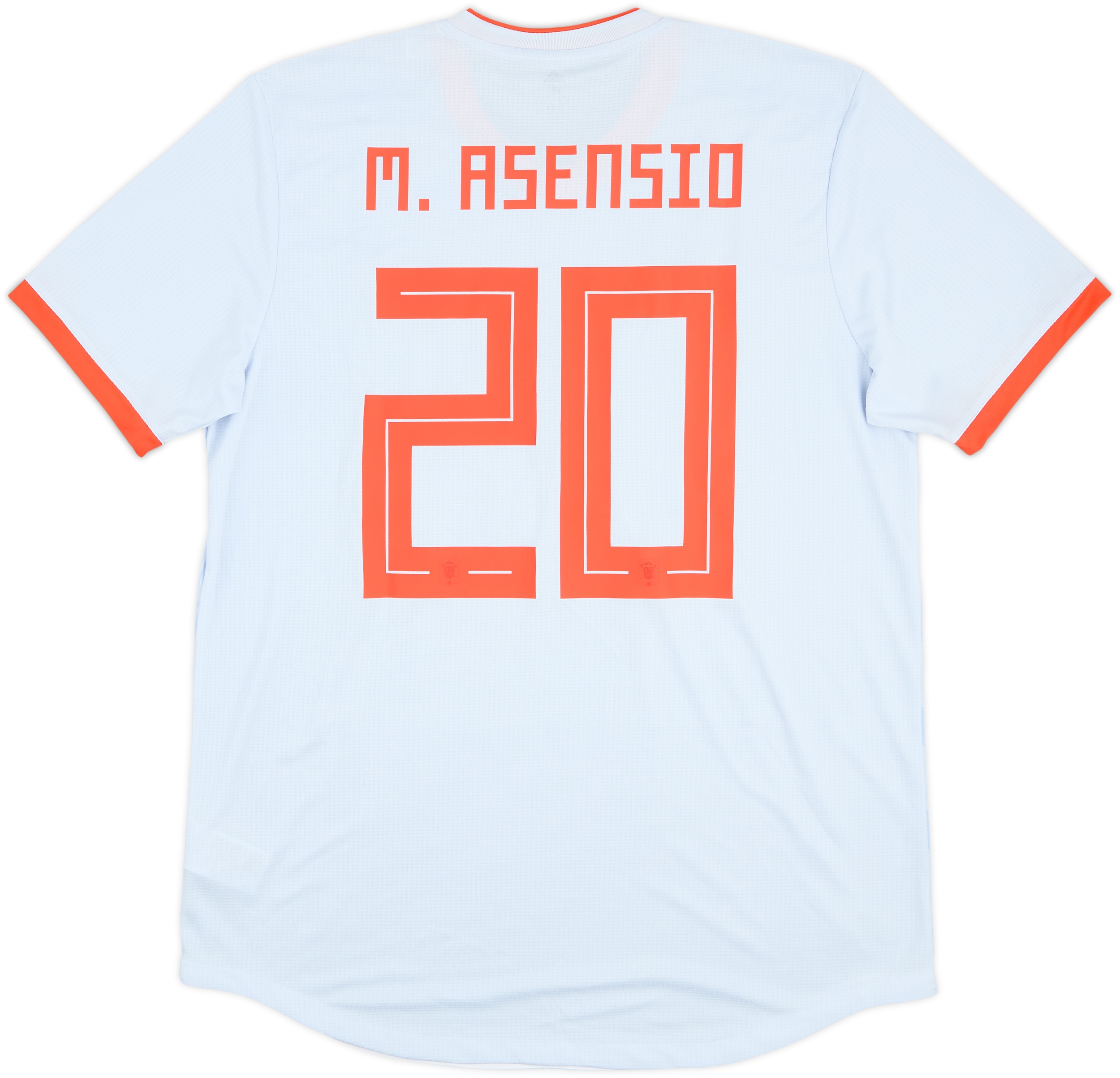  スペイン代表 M.ASENSIO 10 ユニフォーム 2018 Spain Authentic Away Shirt M.Asensio #20 - 7/10 - (XL)