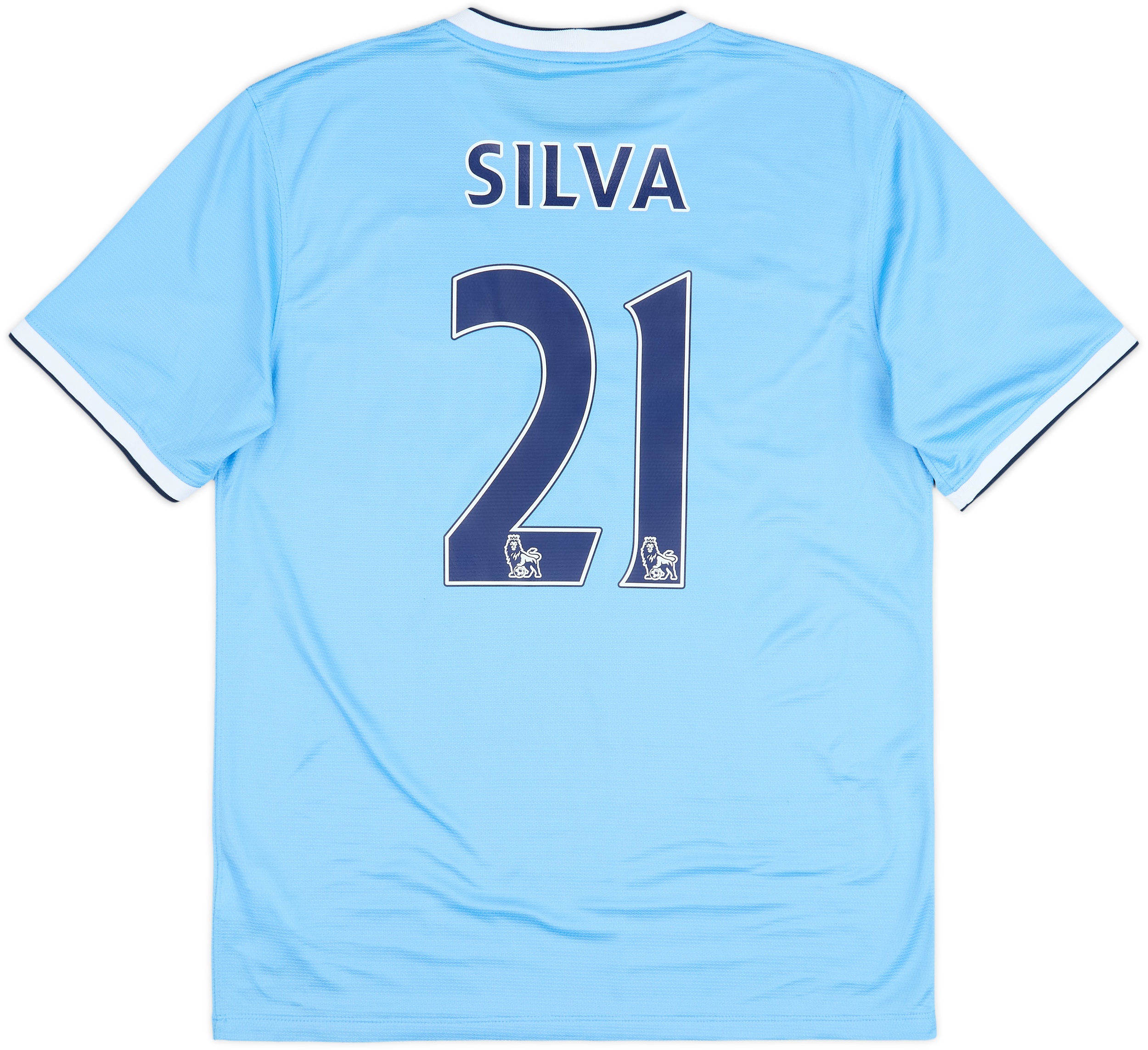 2013-14 Manchester City Home Shirt Silva #21 - 8/10 - (M)