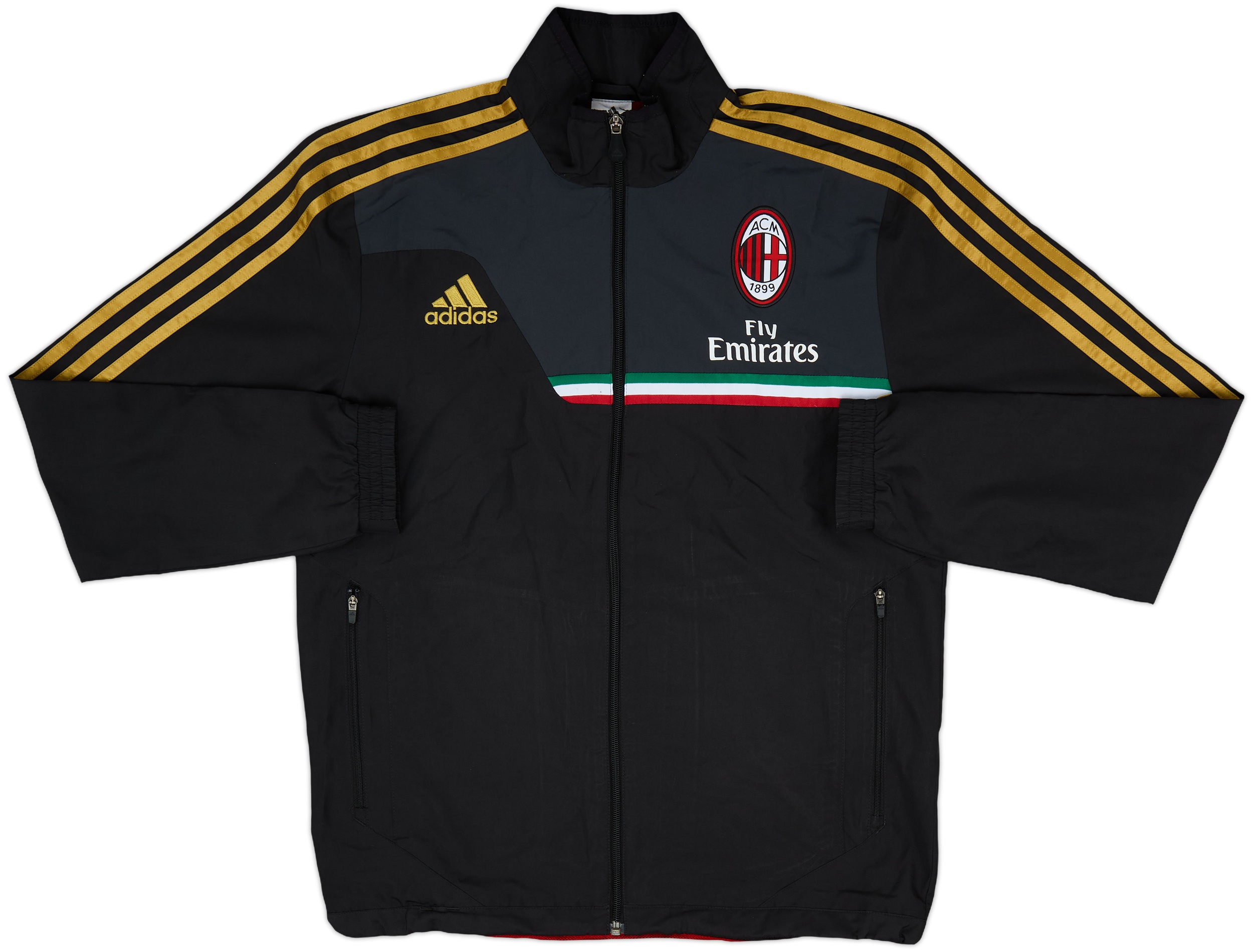 AC MILAN adidas フルジップジャケット　ナイロン　Mサイズ 2013-14 AC Milan adidas Tracksuit - 7/10 - (S)