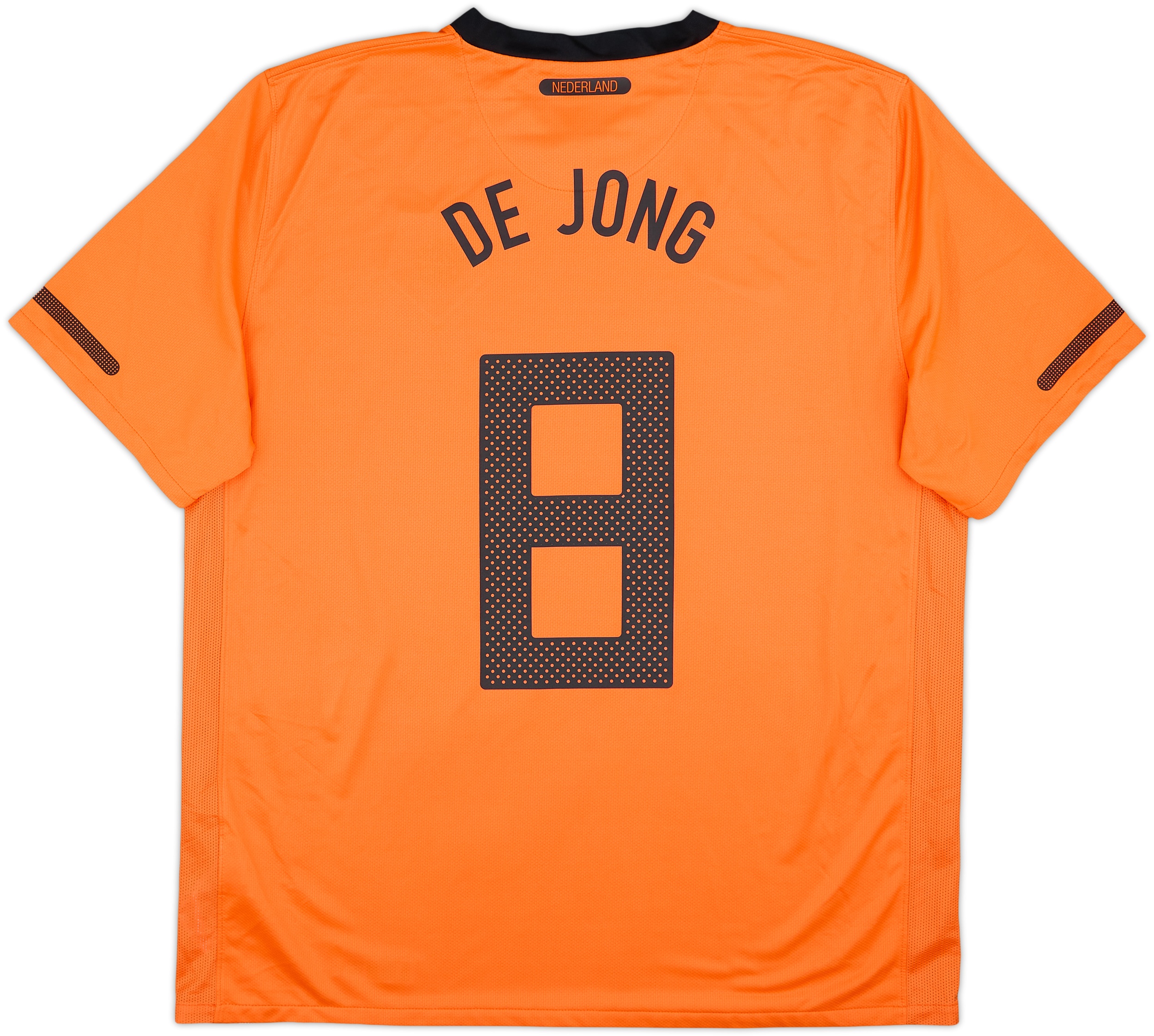 2010-11 Netherlands Home Shirt De Jong #8