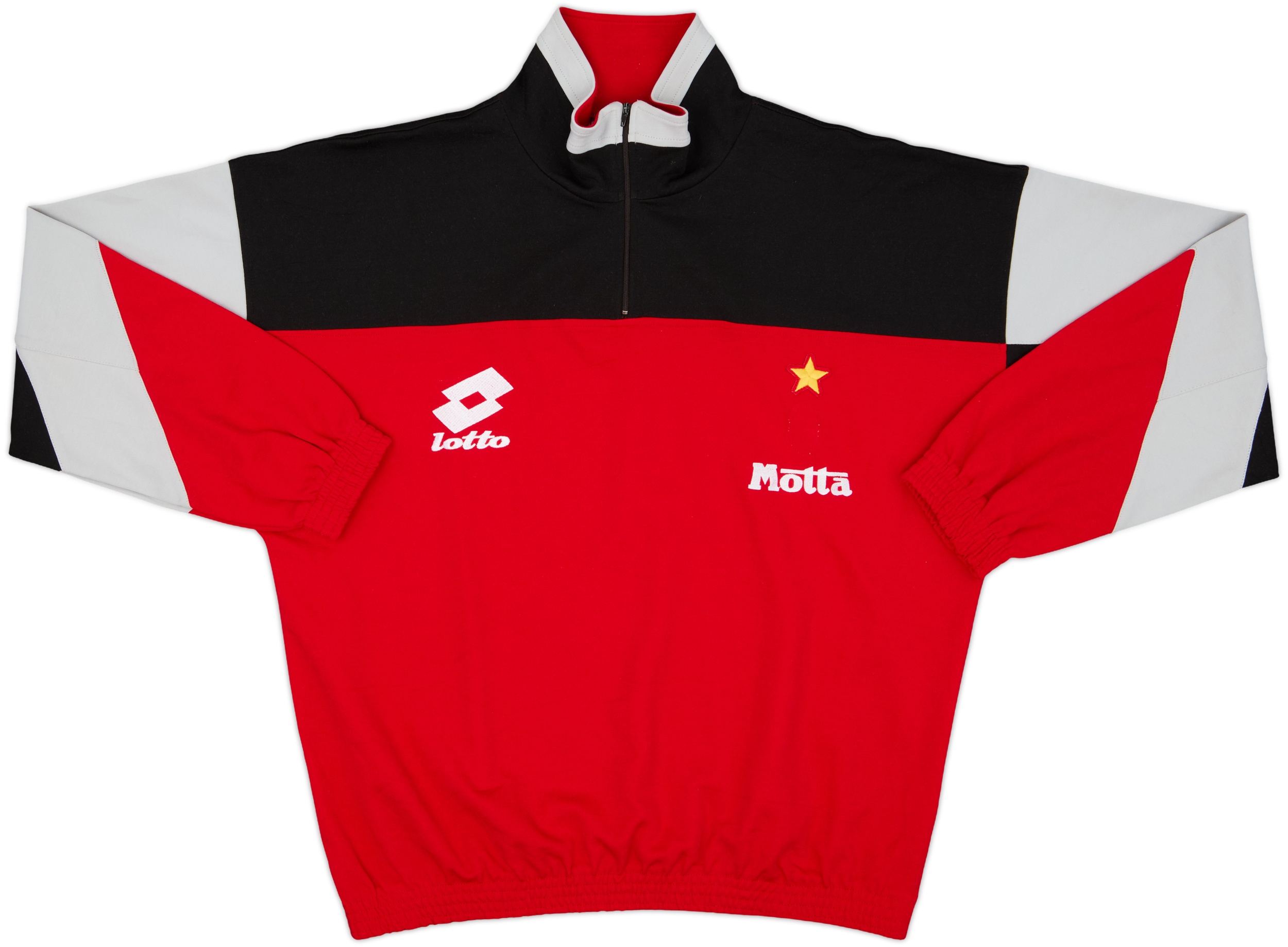 1995-96 AC Milan Lotto 1/4 Zip Training Top - 5/10 - (L)