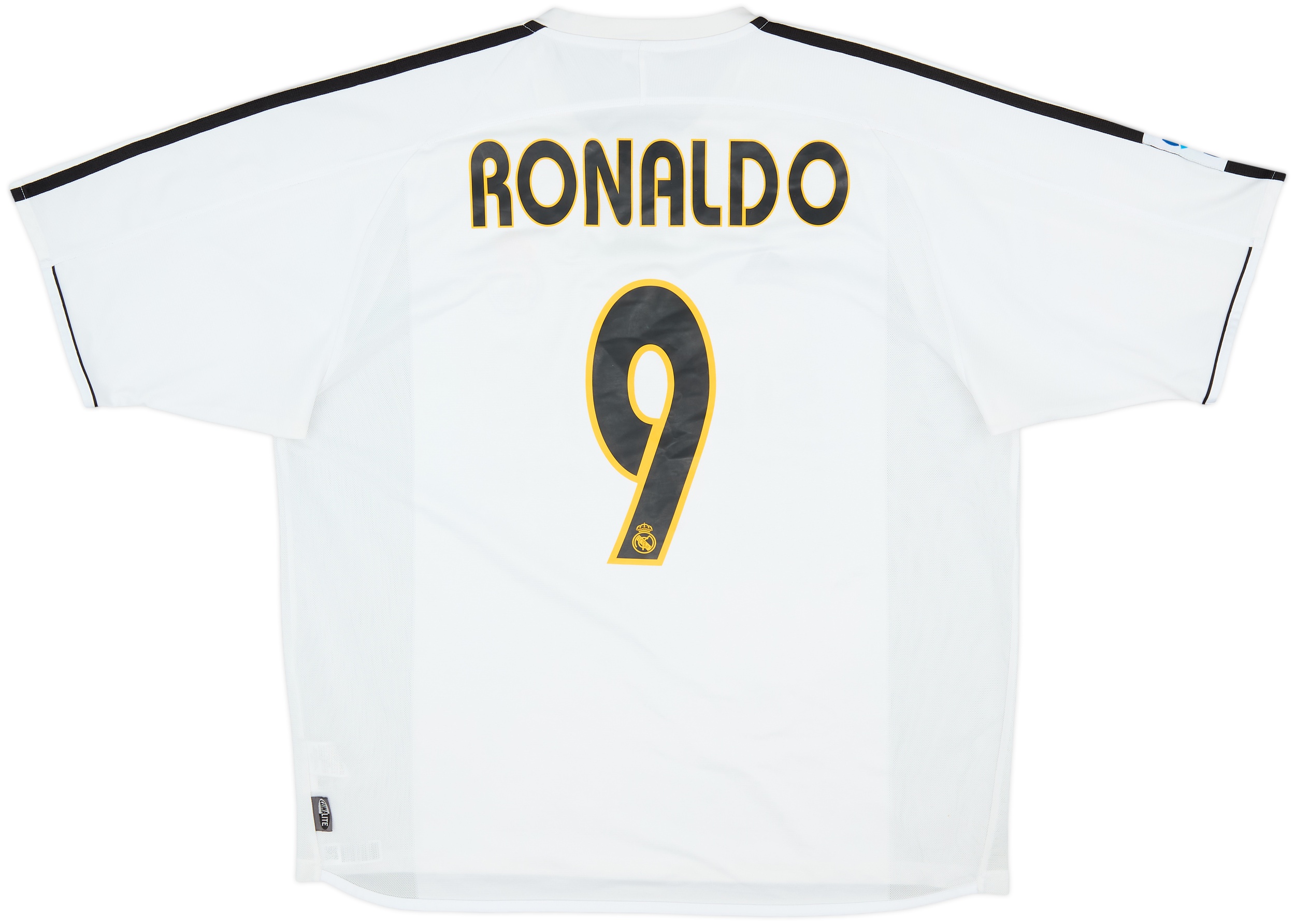【正規03-04adidas レアルマドリード  Ronaldo #9】 2003-04 Real Madrid Player Issue Home Shirt Ronaldo #9 - 6/10 - (L)