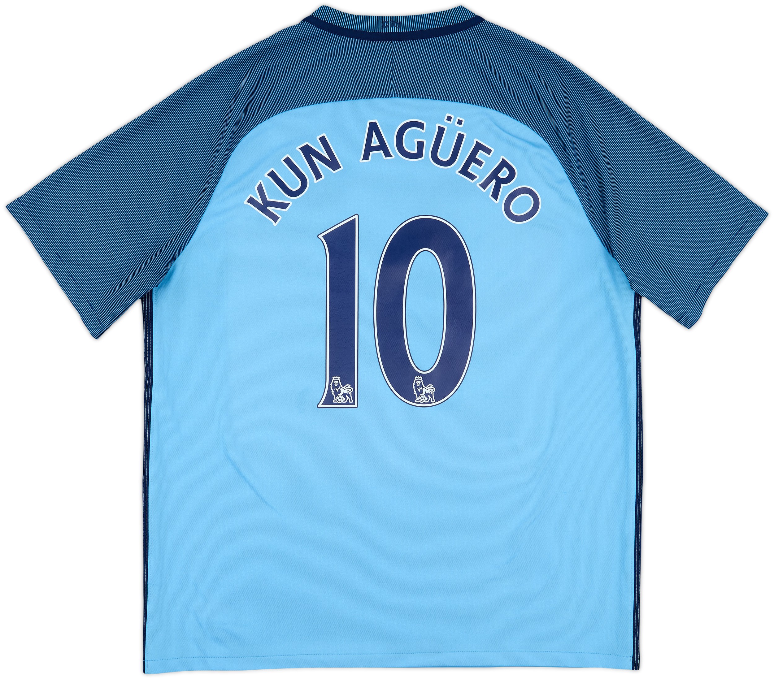 2016-17 Manchester City Home Shirt Kun Aguero #10 - 8/10 - (XL)