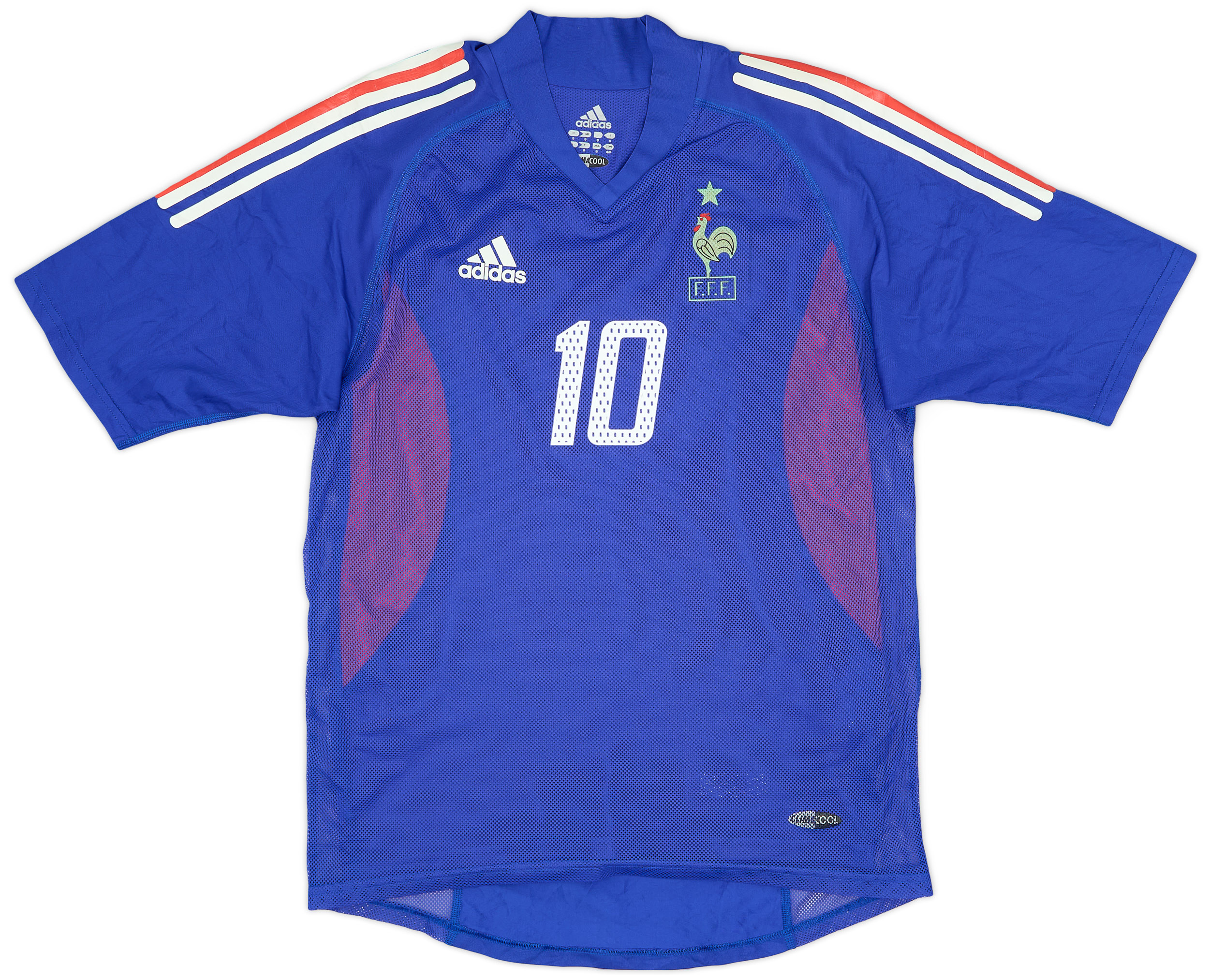 2002-04 France Player Issue Home Shirt Zidane #10 - 8/10 - (S)