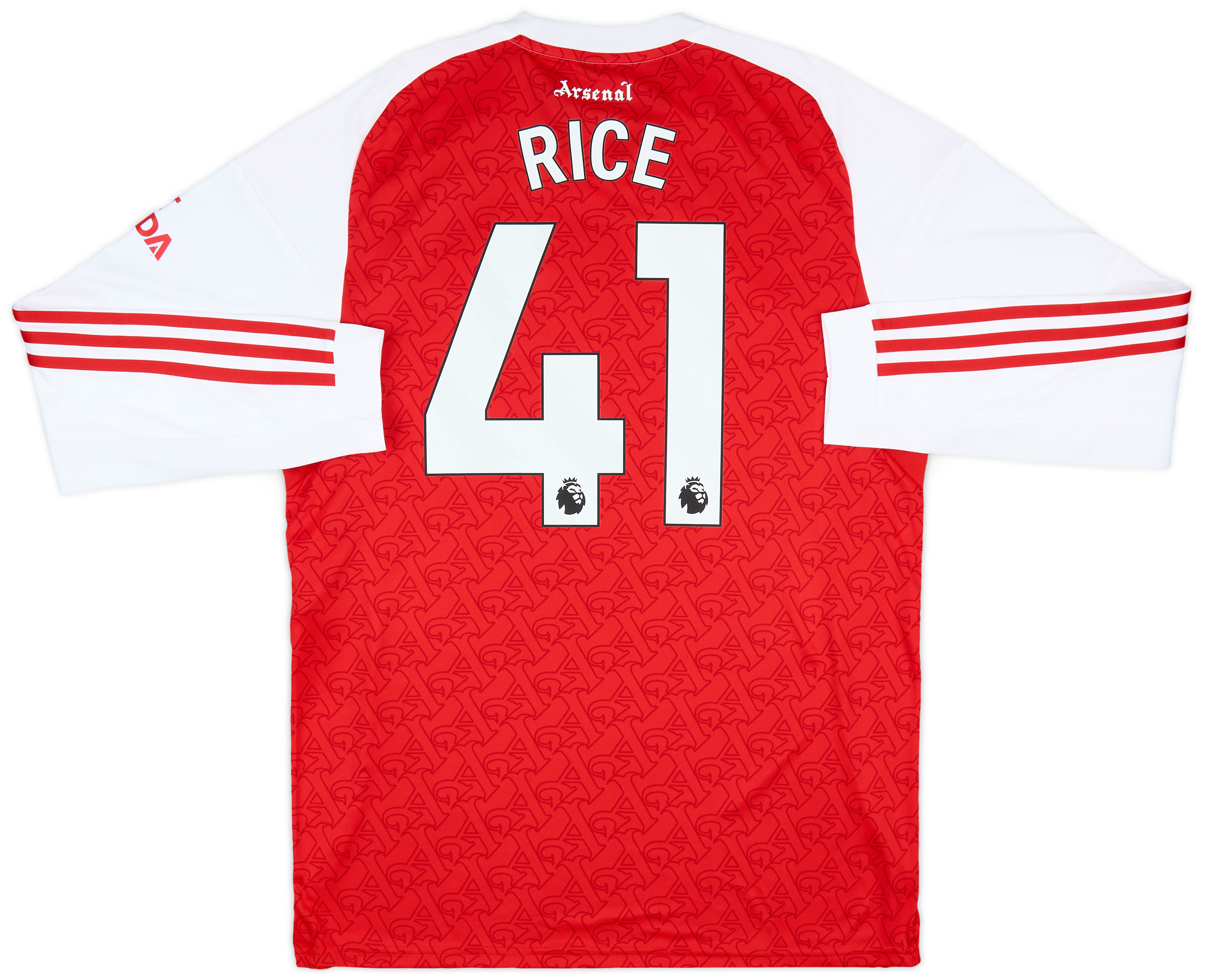 アーセナル 2025-2026 ホームジャージ RICE 41 2025-26 Arsenal Home L/S Shirt Rice #41
