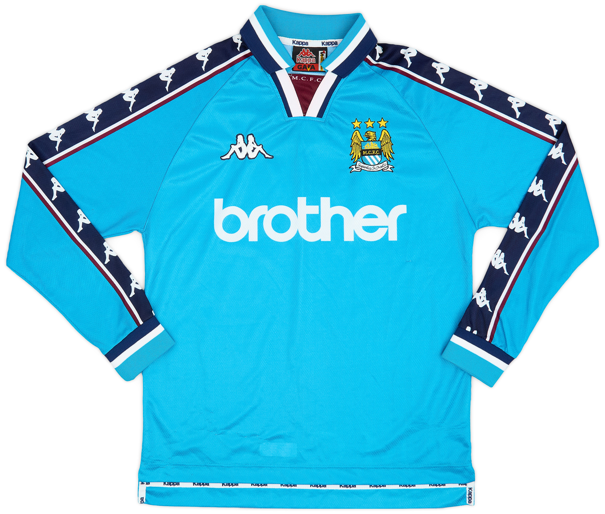 1997-99 Manchester City Home L/S Shirt - 8/10 - (S)