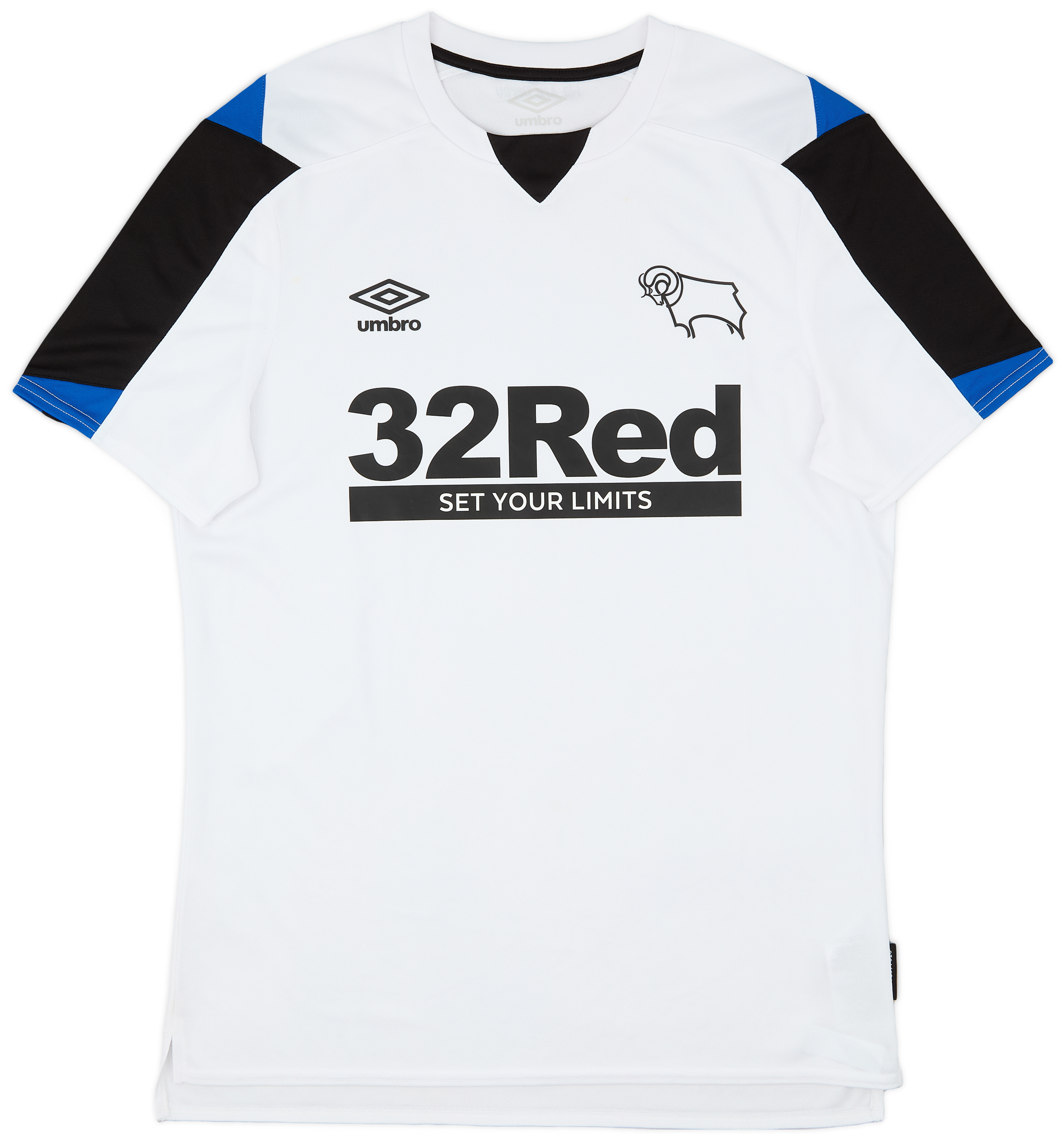 Derby County 1989-91 Umbro home football shirt jersey size L